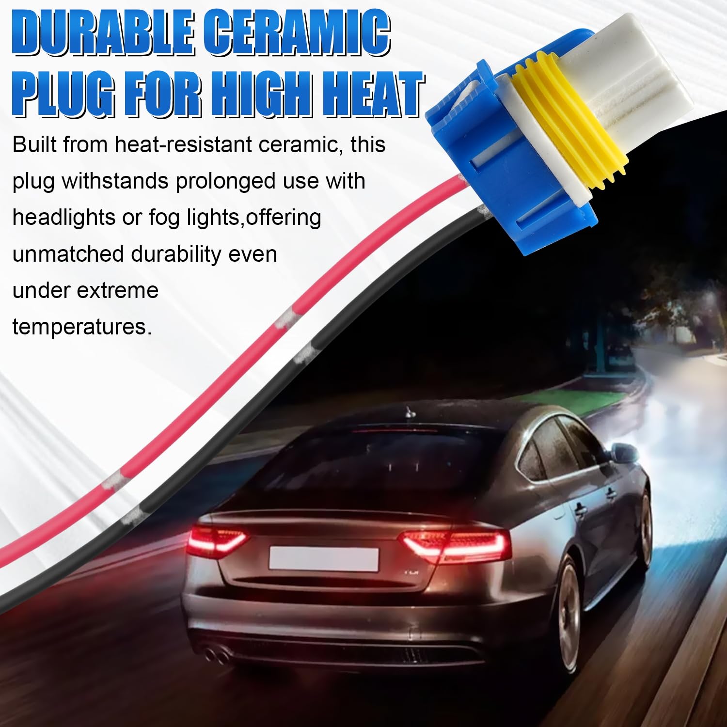 Ibrightstar 9005 9006 9012 9145 H10 Female High Temperature Ceramic Adapter Wiring Harness Sockets Wire For Headlights Or Fog Li