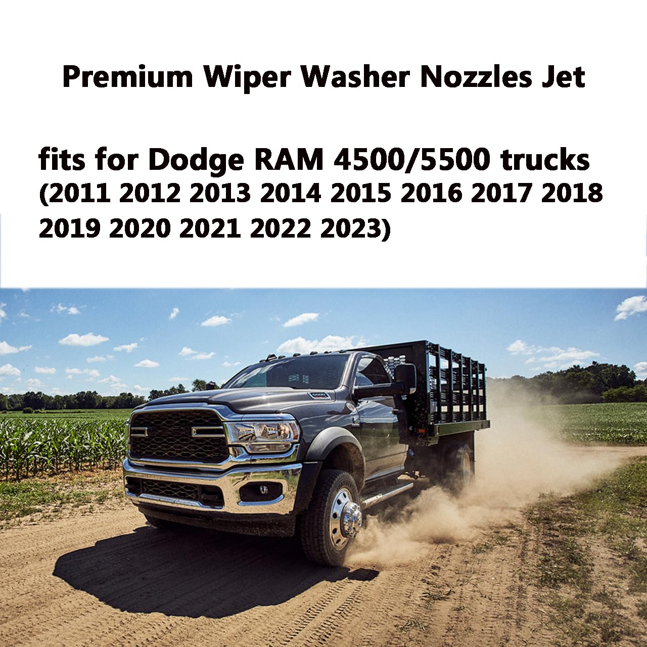 4805742Ac Washer Nozzle Fits For 2010-2024 Dodge Ram 1500 2500 3500 4500 5500 Heavy Duty Trucks Windshield Washer Sprayer Spray