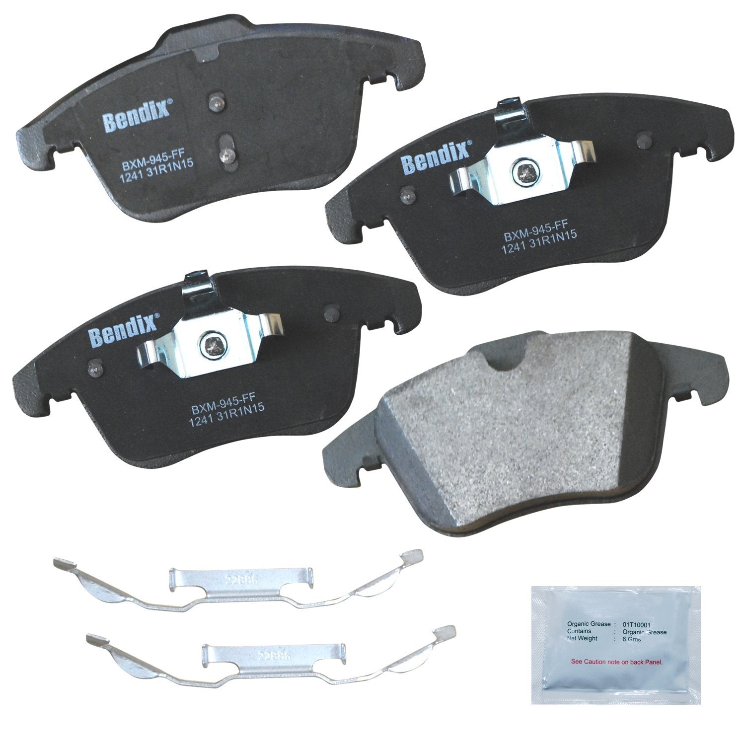 Bendix Priority1 Cfm1241 Semi-Metallic Front Brake Pads For Jaguar S-Type 2006, Vanden Plas 2009-2006, Xf 2010-2009, Xf 2014-201