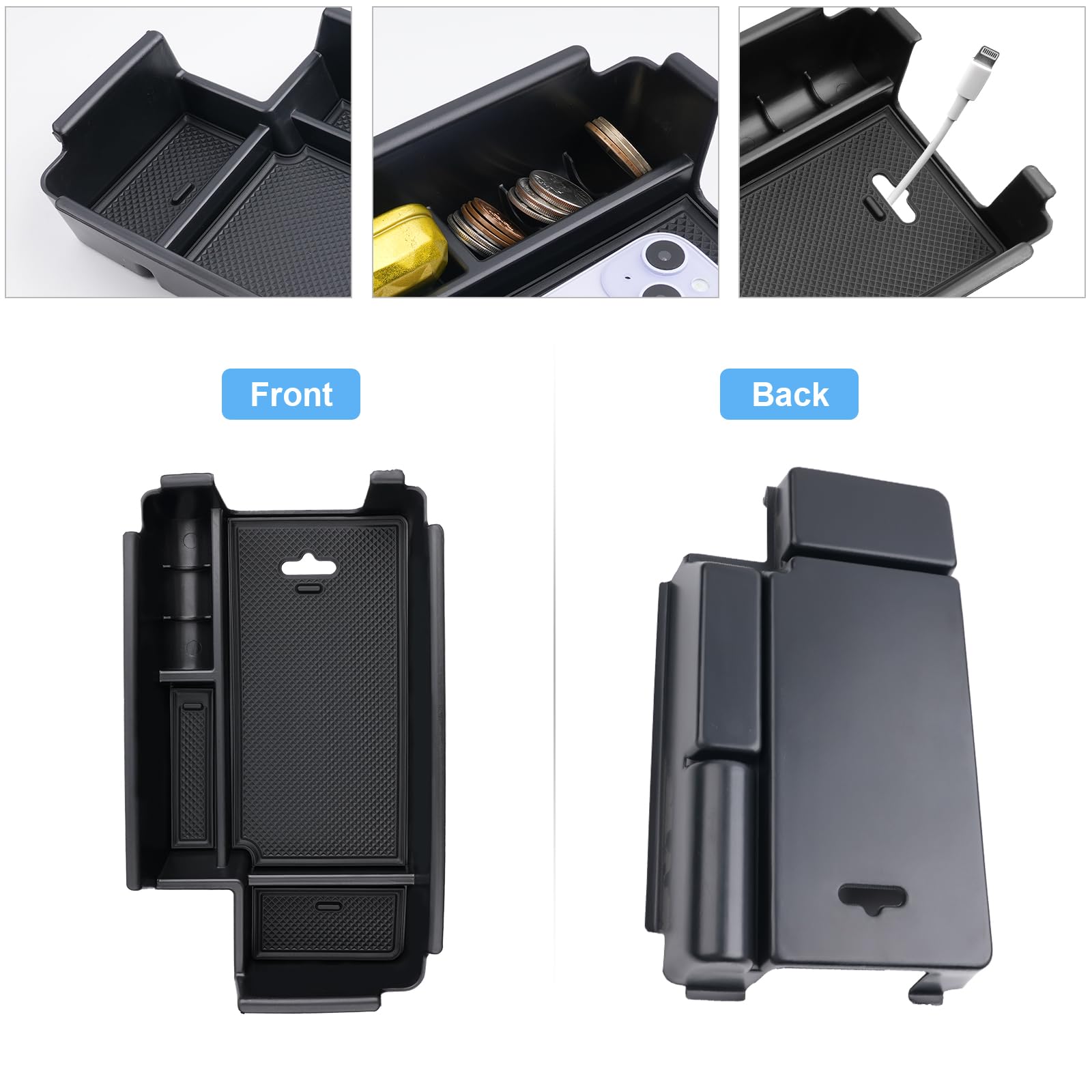 Coleya Center Console Organizer For Audi A4 (2017-2024), For Audi A5 (2017-2024), 2023 A Udi A4 Center Console Organizer 2024 A Udi A5 Armrest Trays A4/A5 Storage Box Coin Container A4/A5 Accessories