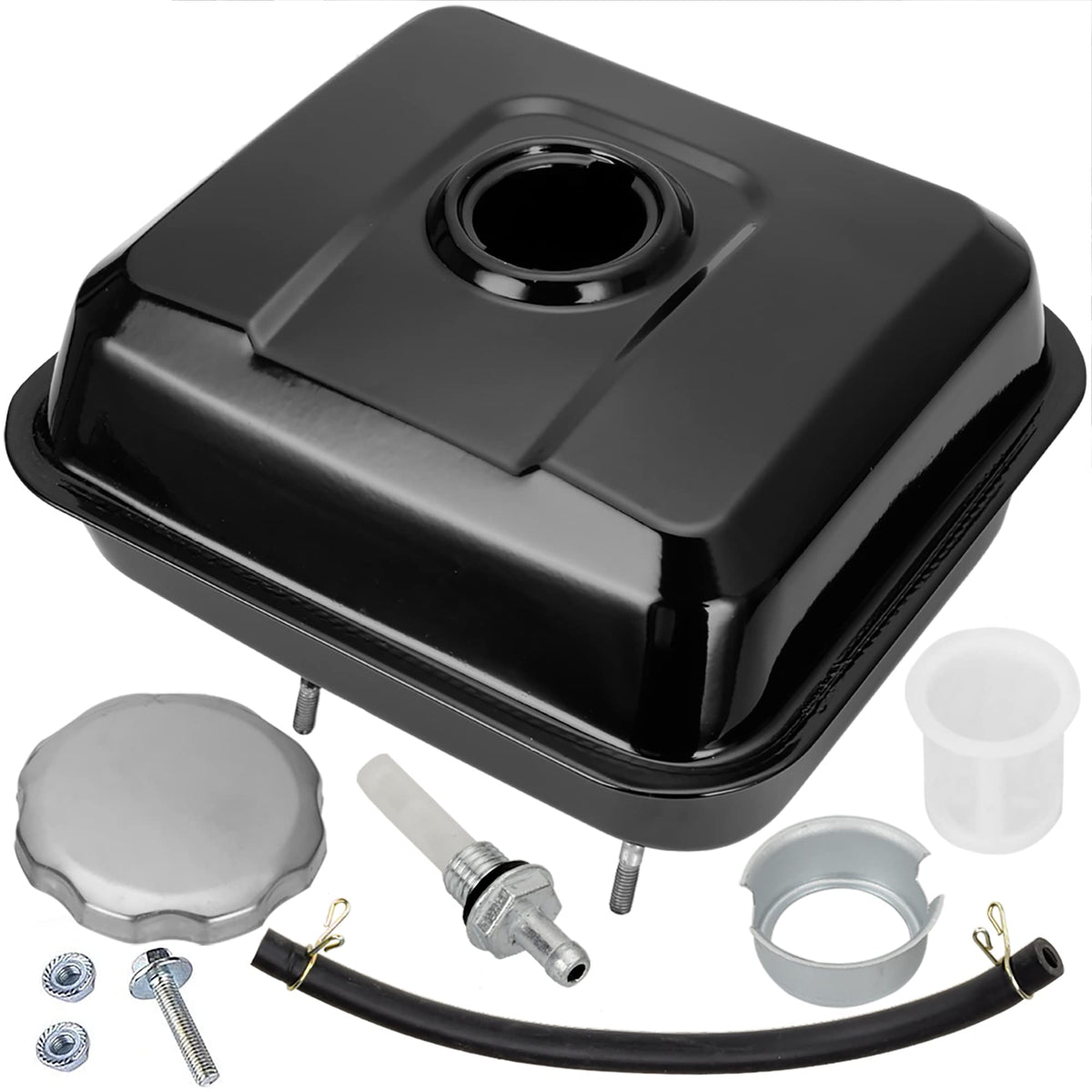 Fvrito Gas Fuel Tank Kit For Gx140 Gx160 Gx200 Hemi Predator 212Cc 196Cc 6.5Hp Clone Engine Coleman Ct200U Ct200U-Ex Bt200X Kt196 Massimo Baja Warrior Heat Mb200 Mini Bike Go Kart Replacement Parts
