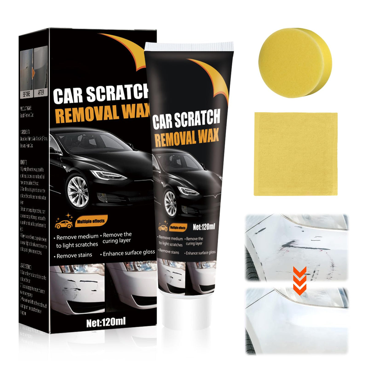 Scratch Remover for Vehicles, Car Scratch Remover for Deep Scratche,Car Scratch Repair Paste,C-ar Polishing Wax Scratch Remover 
