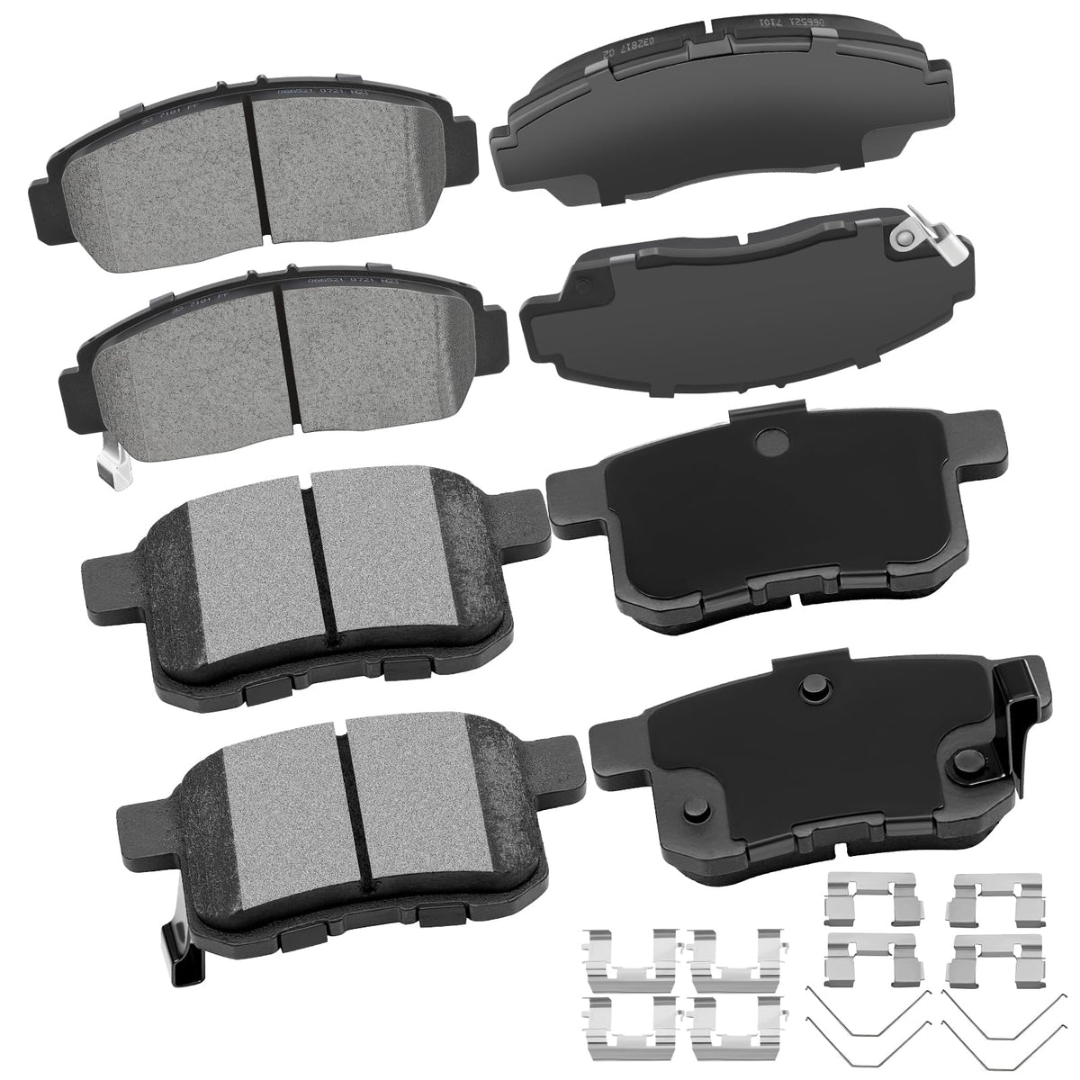 Cciyu D787 D1336 8Pcs Front & Rear Ceramic Brake Pads Kits 2010 For Acura Tsx, 2008-2010 For Honda Accord