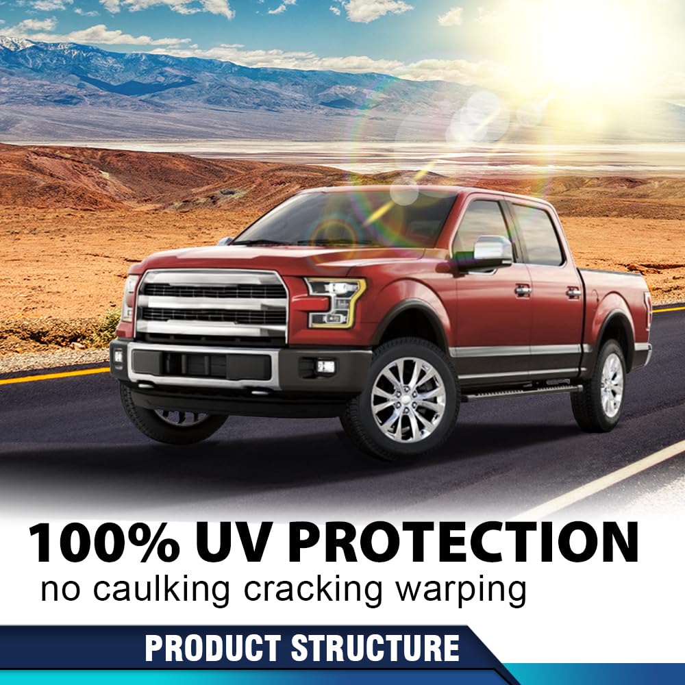 PIT66 Fender Flares Black Factory Style Compatible with Ford F150 2015-2017 Styleside