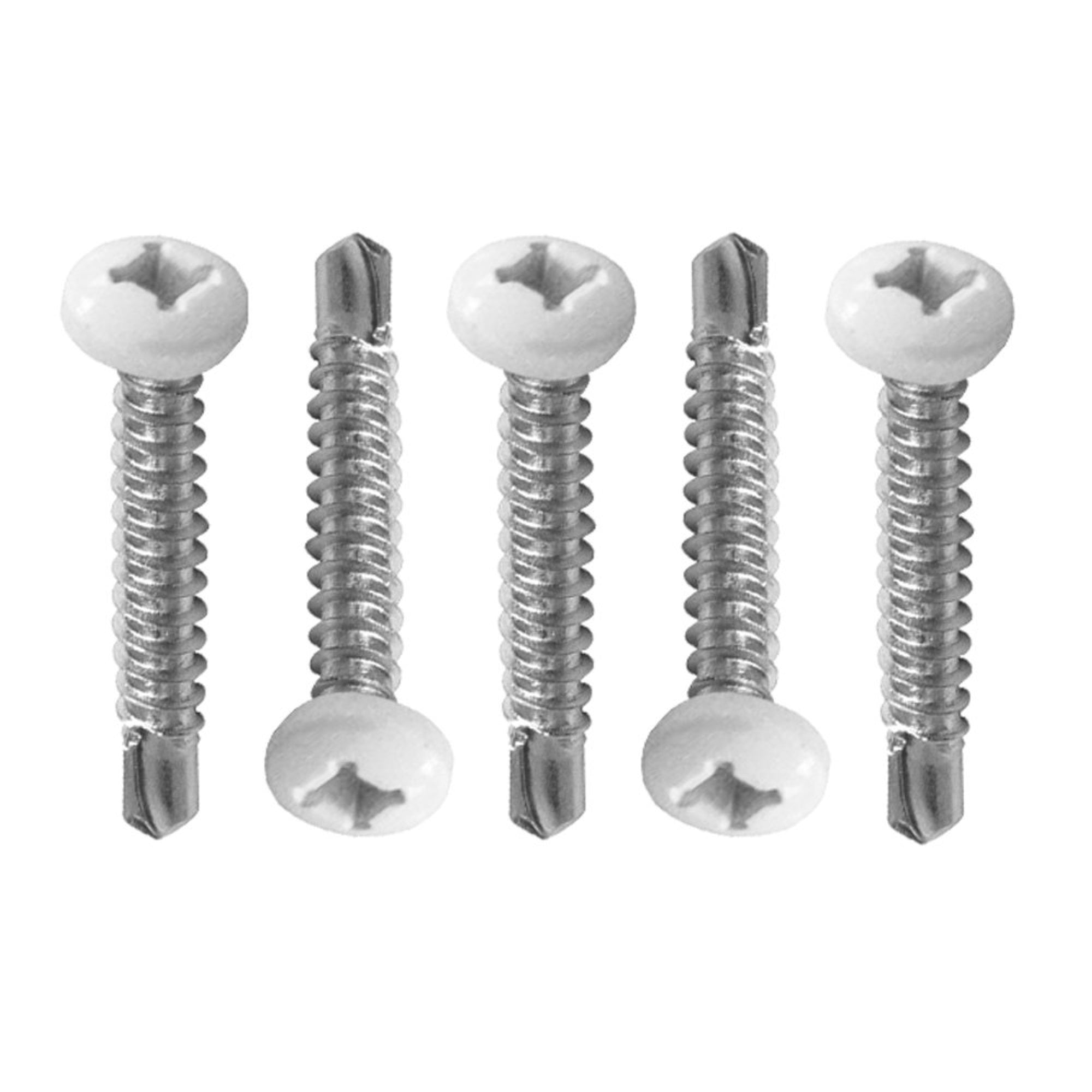 AP Products 012PTK500W 8X3/4 White #8 SelfTapping Pan Head TriScrews  0.75, 500 Pack