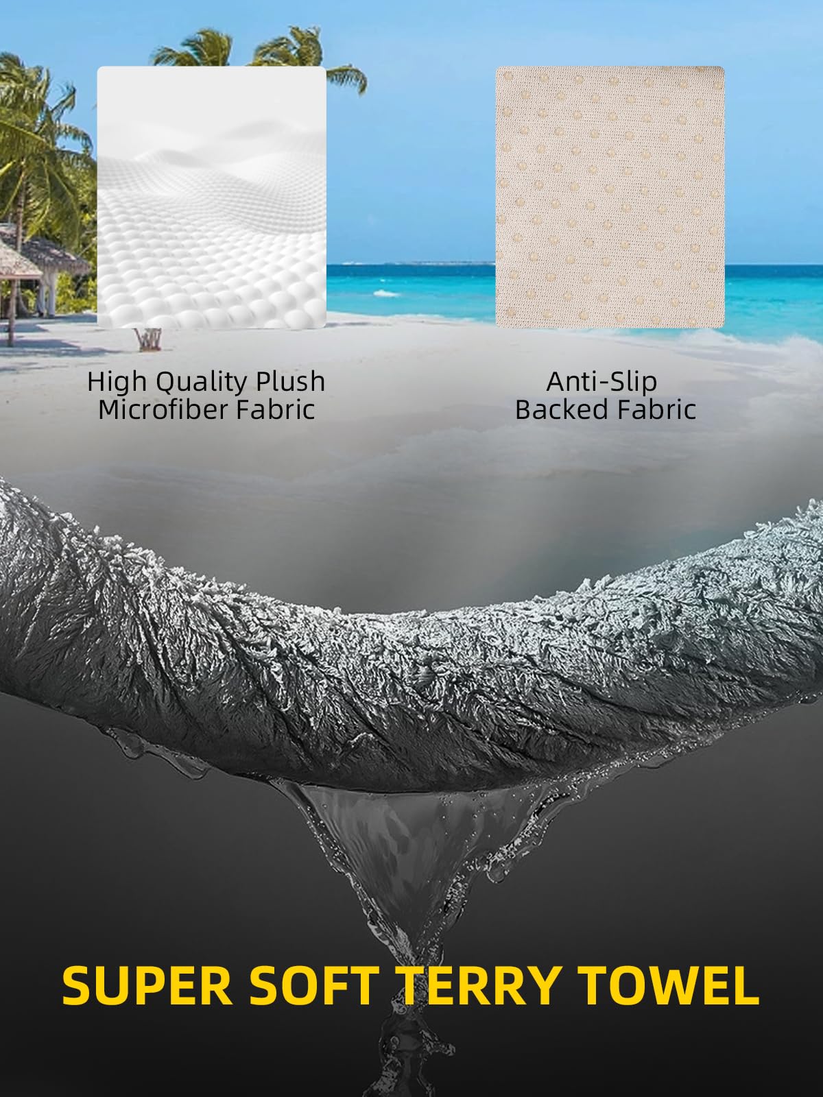 ZIMABLUE Terry Cloth seat Cover Universal Waterproof Car Sport Towel Seat Cushion Non-Slip Sweat-Absorbent Towel Cloth Suitable