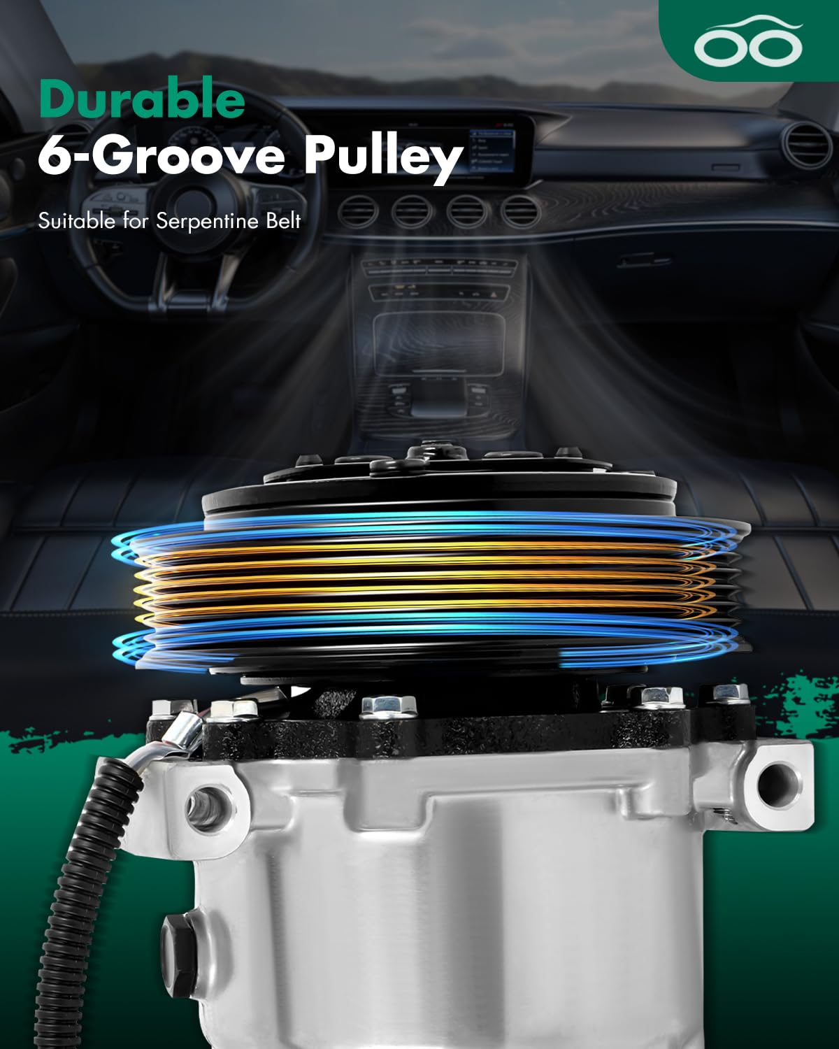 SCITOO AC Compressor for V-olvo VNL VNM VT 10.8L 12.1L 12.8L 14.9L 2008