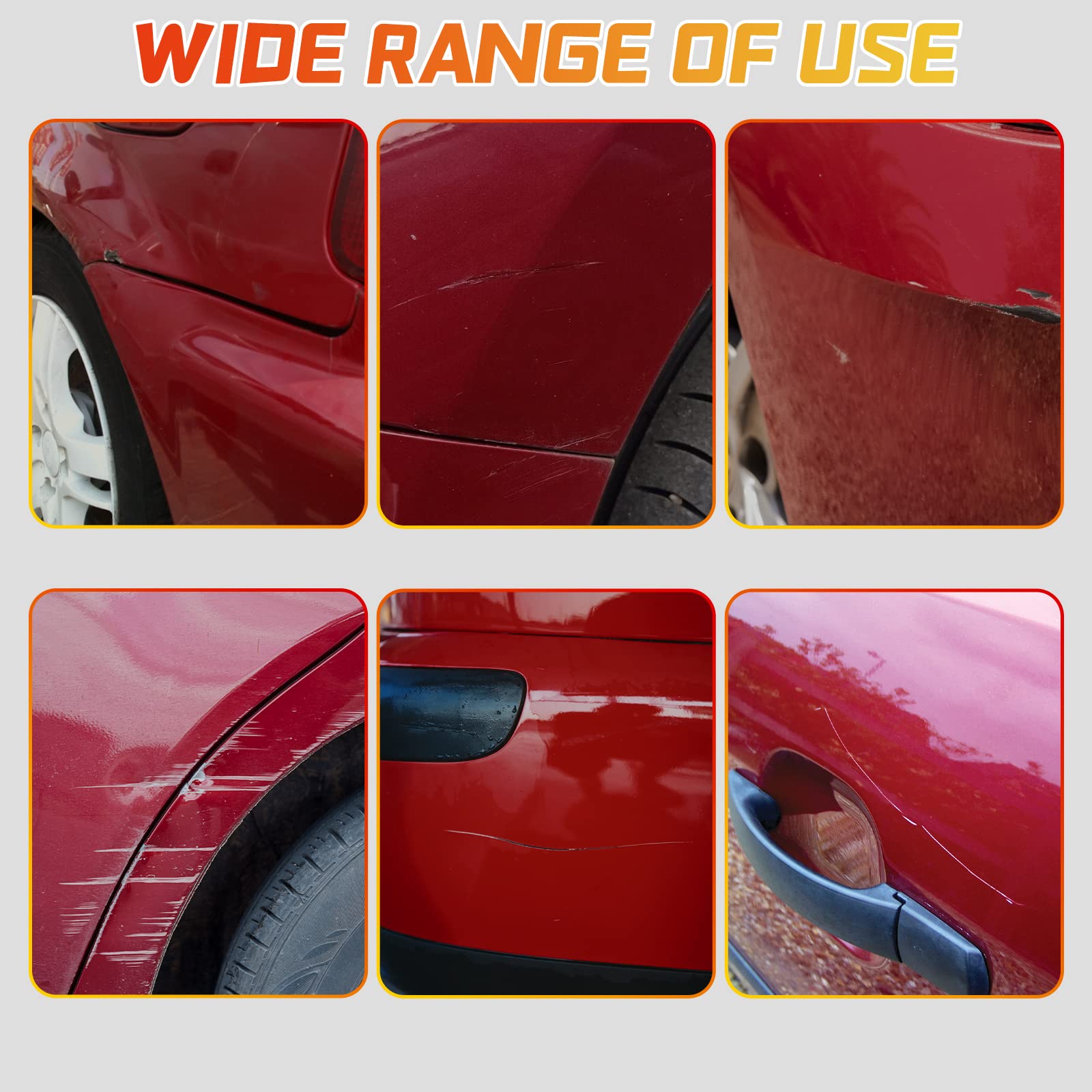 Red Pearl Touch Up Paint Pen for Cars, Car Paint Scratch Repair, Two-in-One Car Touch Up Paint Fill Paint Pen, Quick & Easy Solu