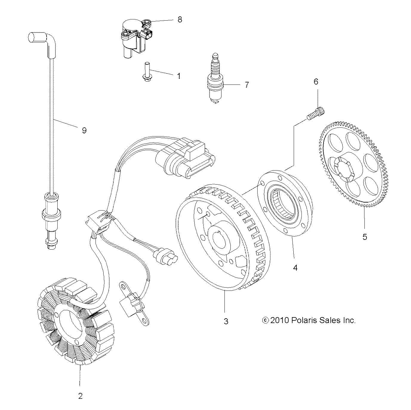 Polaris Atv Ignition Coil Wire, Genuine Oem Part 4013056, Qty 1