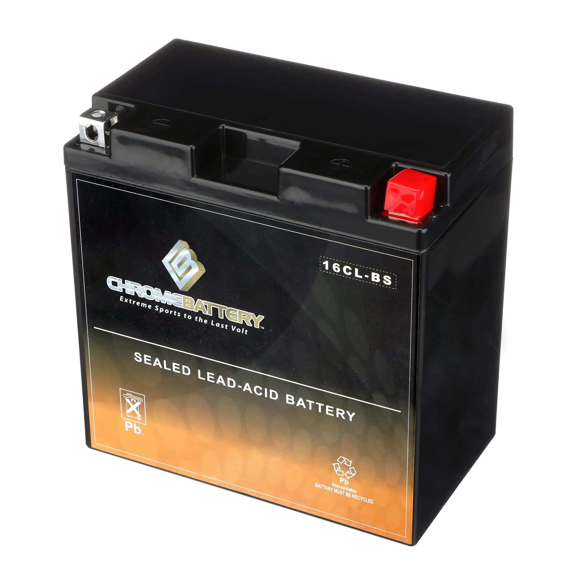 Cb Chromebattery Yb16Cl-Bs Maintenance-Free, 240Cca, 12V 19Ah Battery Replacement For Brp Sea-Doo Jet Skis, And More - Nut And B