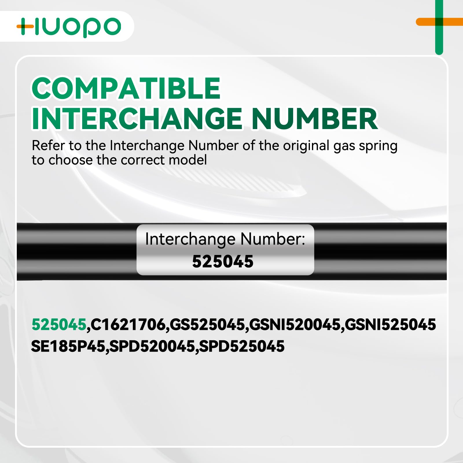 C16-21706 19 Inch 18.5 Inch 45Lb/200N Gas Struts Shock Spring Lift Support For Atc Leer Snugtop Camper Shell Truck Cap Rear Topp