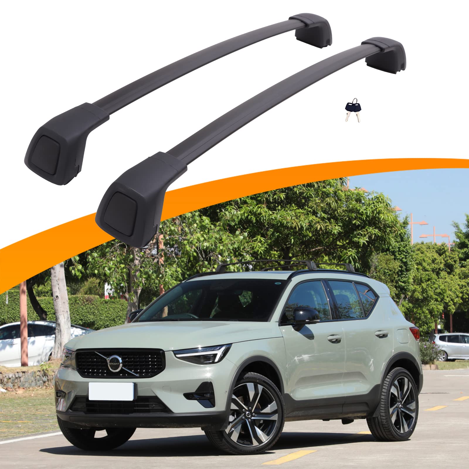Snailfly Upgraded Roof Rack Cross Bars Fit For Volvo Xc40 2018-2025 Lockable Quiet Crossbars Cargo Accessories