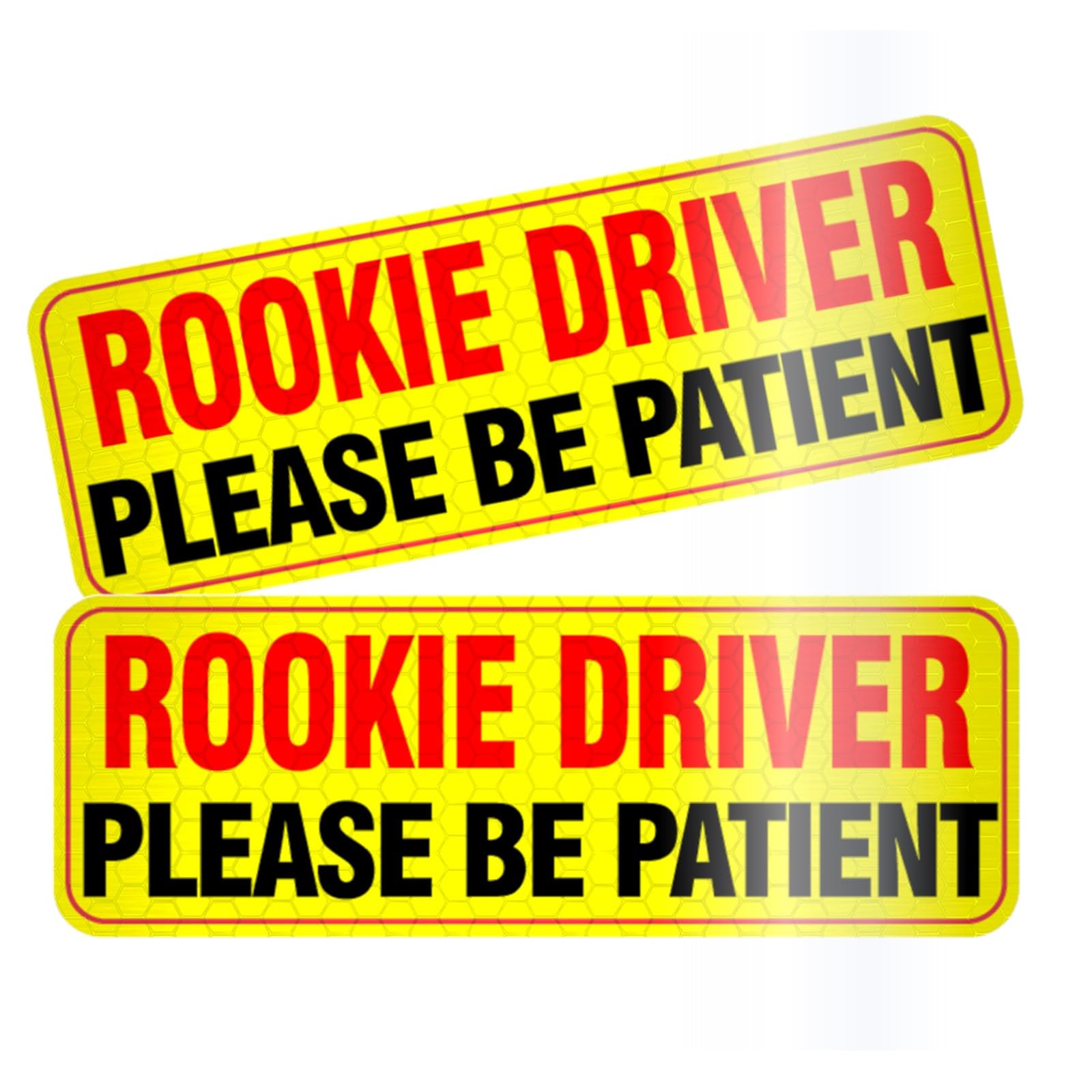 Rookie Driver Signs - Reflective New Driver Magnet, Please Be Patient