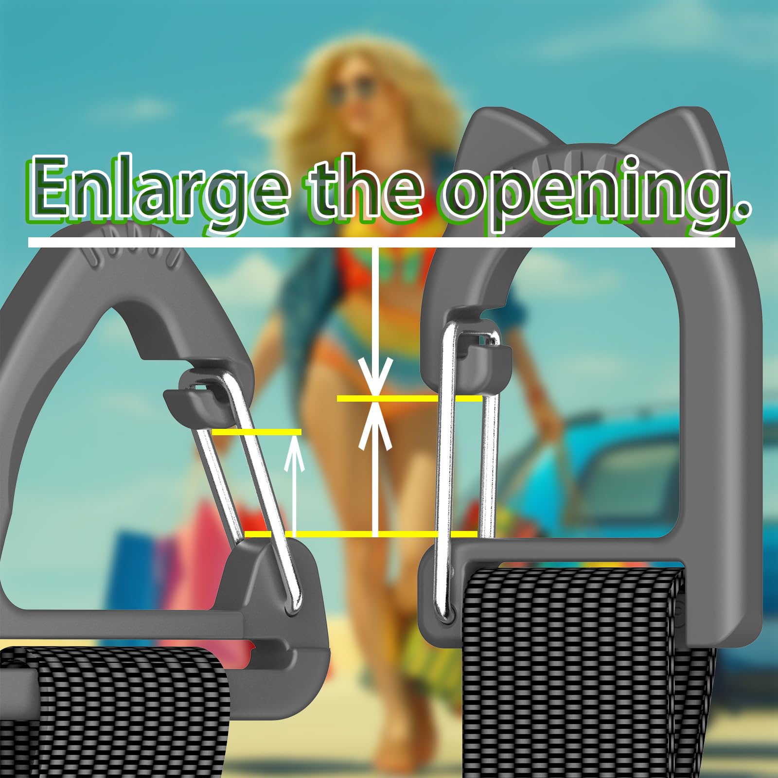 Quidaoso Headrest Hooks For Car, Car Seat Hooks, Car Bag Hooks, Adjustable Heavy Duty Metal Utility Seat Hooks, Car Accessory Or