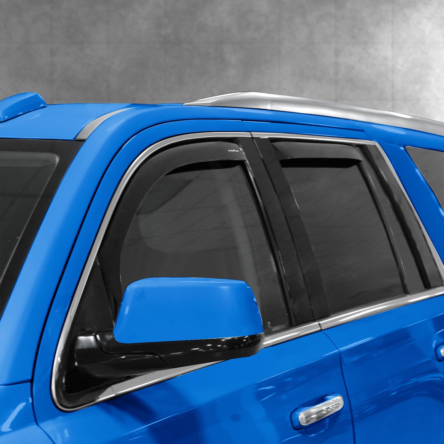 Goodyear Shatterproof In-Channel Window Deflectors For Chevy Suburban 2015-2020, Rain Guards, Window Visors For Cars, Vent Defle