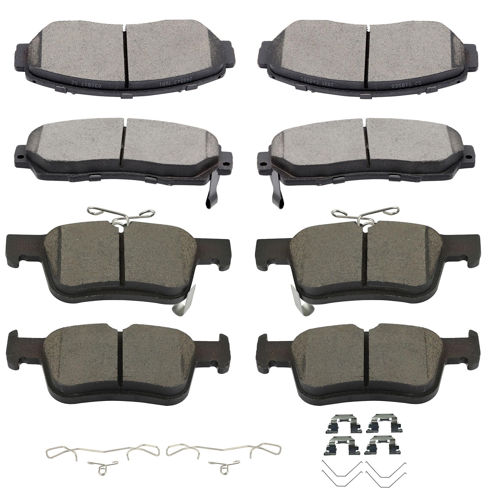 Scitoo D1521 D2102 Ceramic Brake Pads Sets Front & Rear W/Hardware Replacement For Acura For Tlx 2021 2022