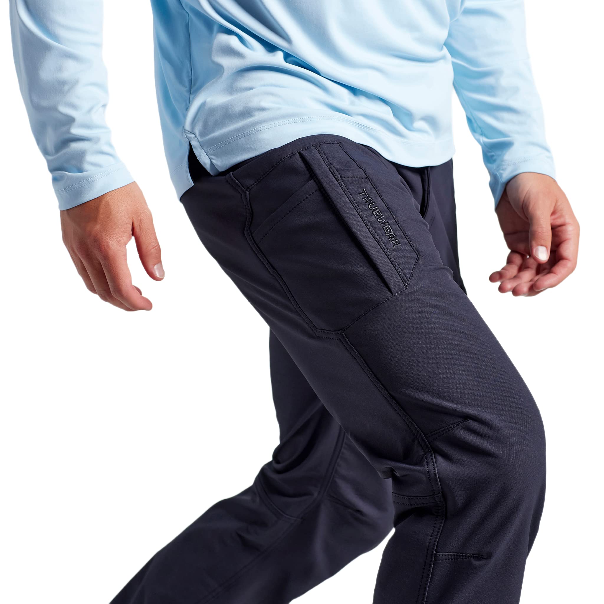 TRUEWERK Men's T2 WerkPant Technical Work Pants, 40W x 34L, Navy Blue, Nylon/Polyester/Spandex, Model F21-0001-4034-N