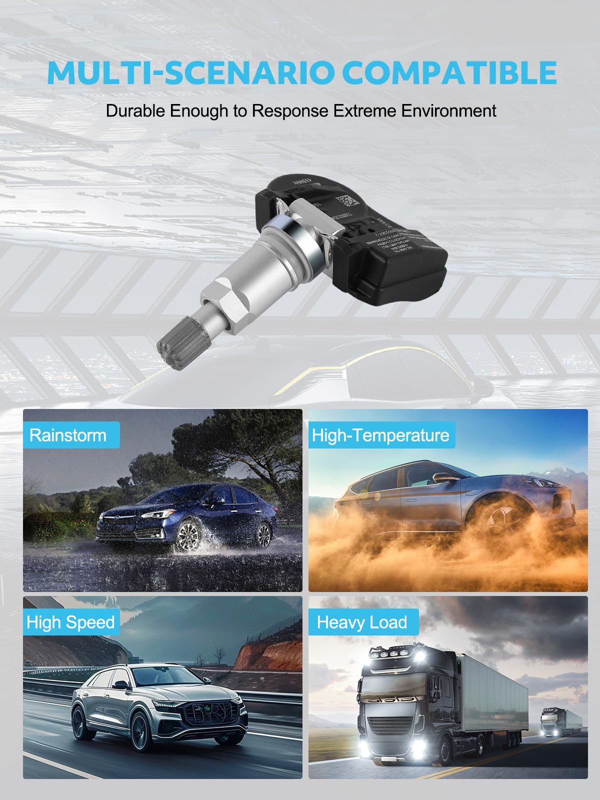 TAUTOY 407003VU0A Tire Pressure Monitoring System TPMS Sensors Compatible with Nissan Rogue 2014 2015 2016 2017 2018 2019 2020 4