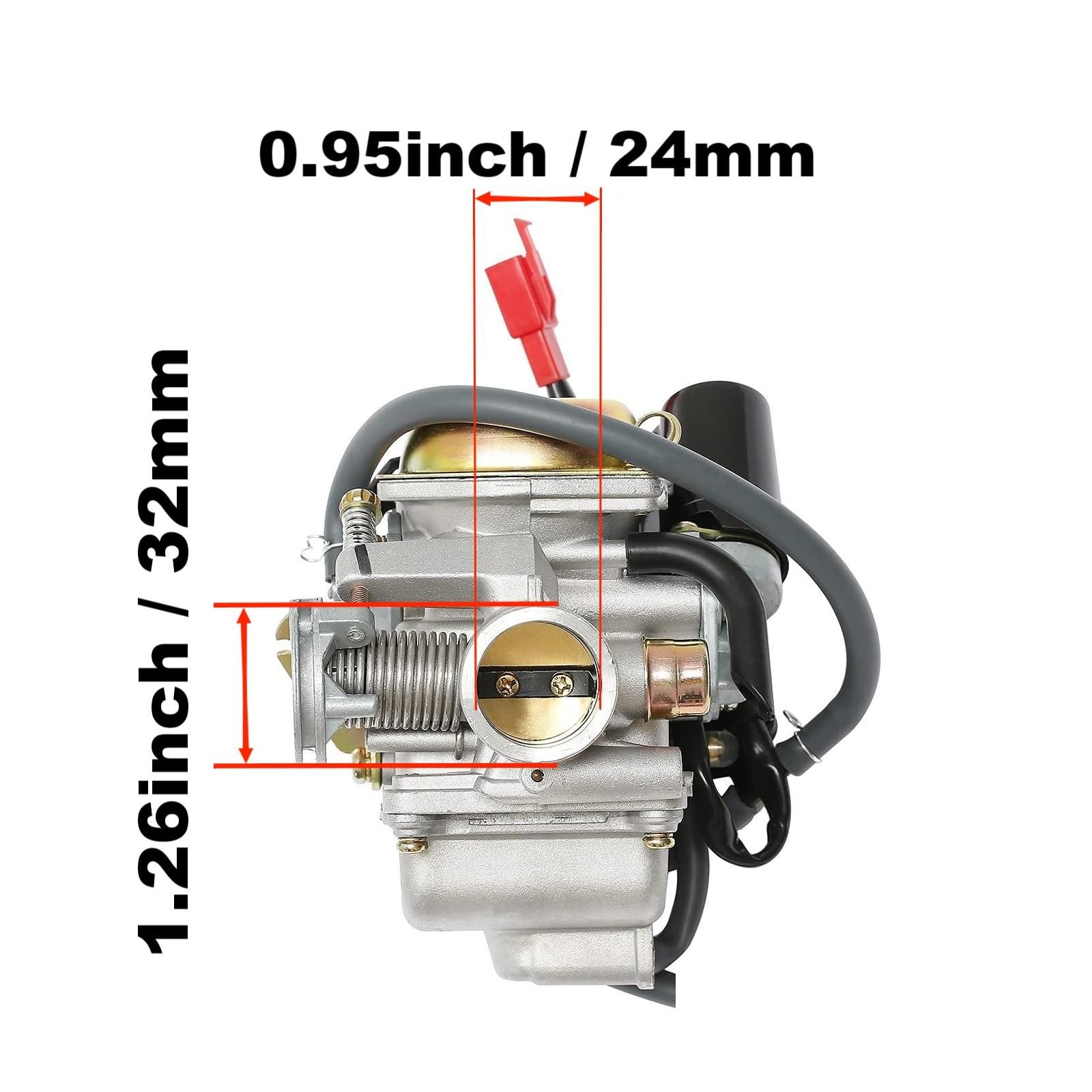 Rytime Pd24J Gy6 150Cc Carburetor Compatible For Moped Atv Go Kart Scooter 125Cc 150Cc 4-Stroke 150Cc Engine Kazuma Taotao Roket