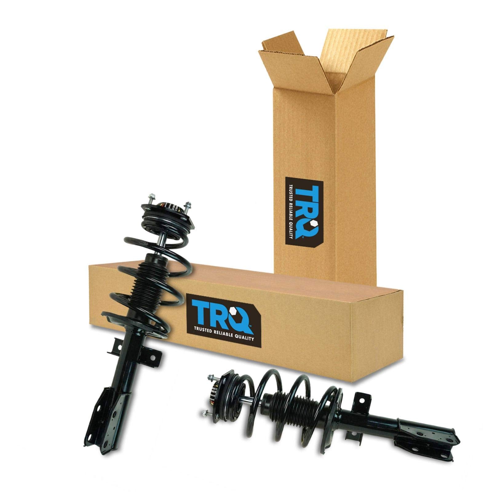 Trq Front Strut & Coil Spring Assembly Set Driver & Passenger Sides Compatible With 08-12 Buick Enclave 09-12 Chevrolet Traverse