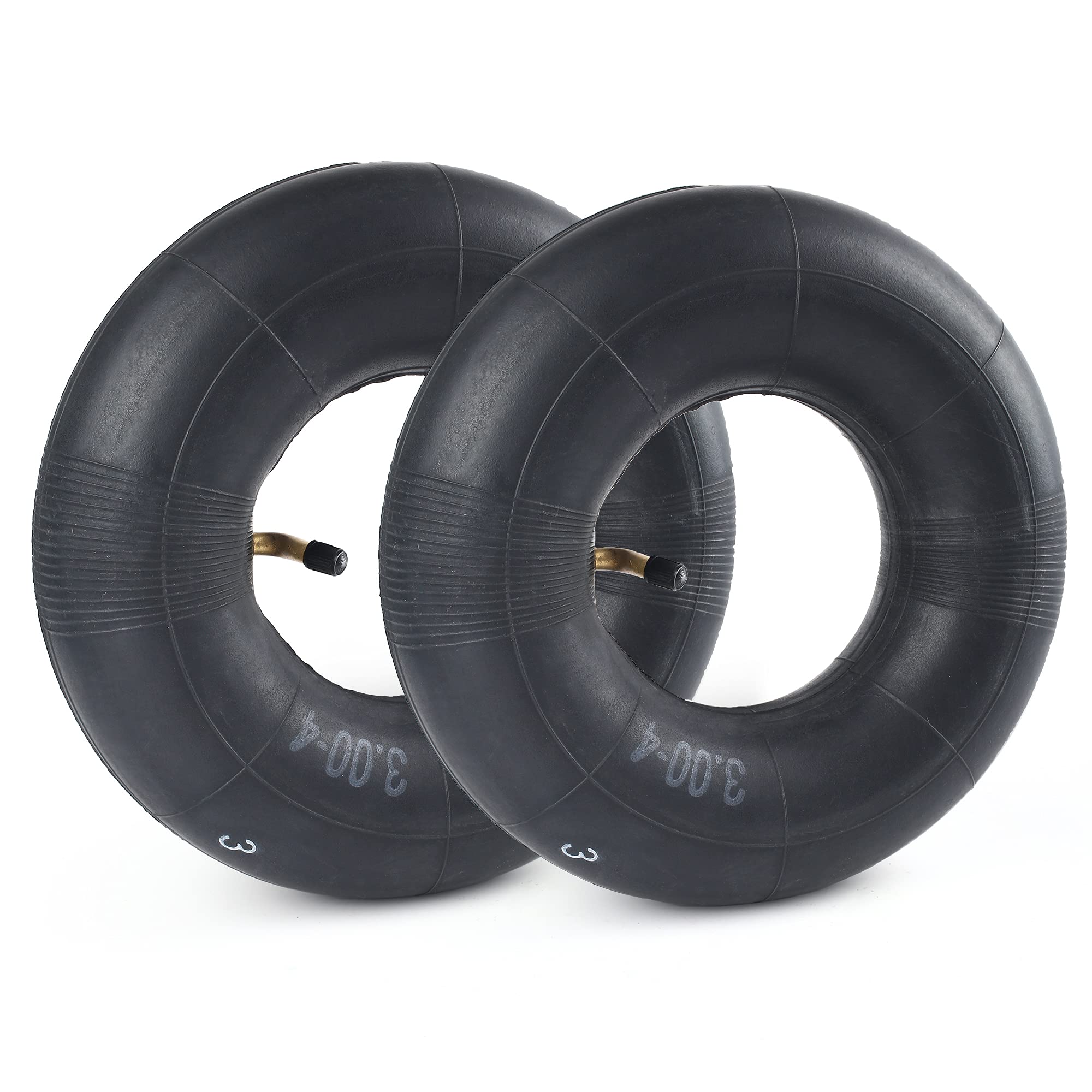 Lotfancy 3.00-4 Inner Tube For Razor E300 E300S E325 (Version 1-40) Scooters, Pocket Rocket, Angled Valve, 2Pcs 10''X3'' 260X85 