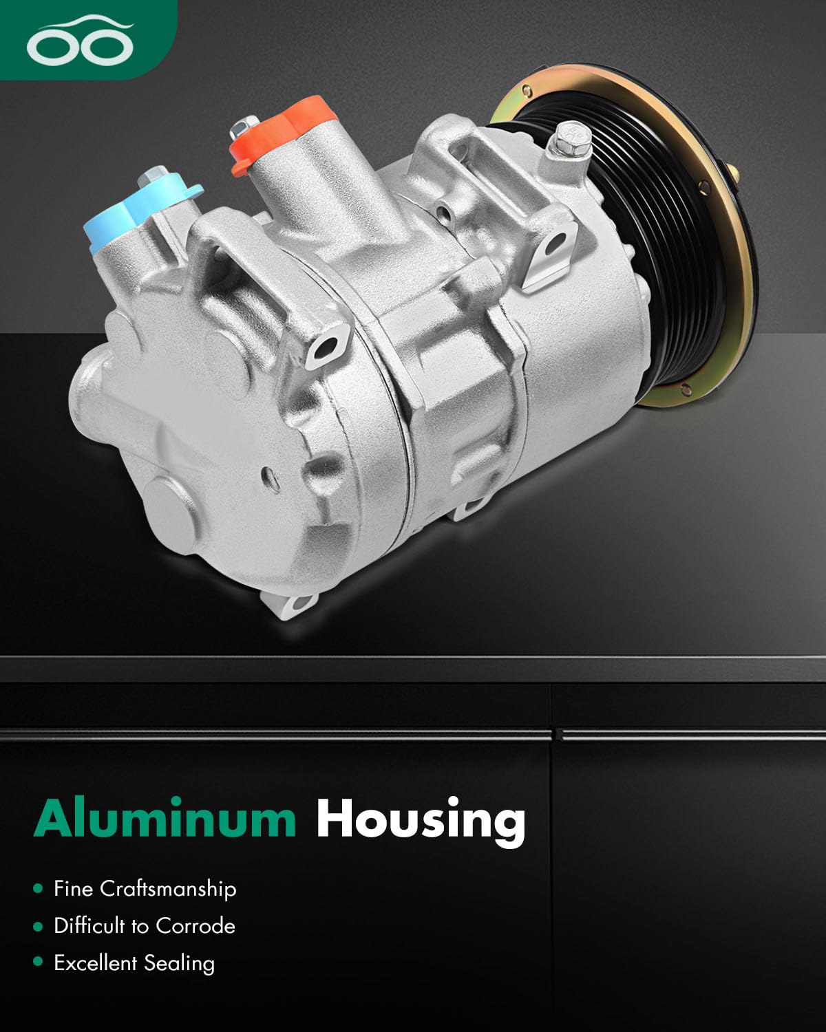 Scitoo Ac Compressor Fits For T-Oyota Camry T-Oyota Rav4 2.4L 2006 2007 2008 2009 Co 11178Jc