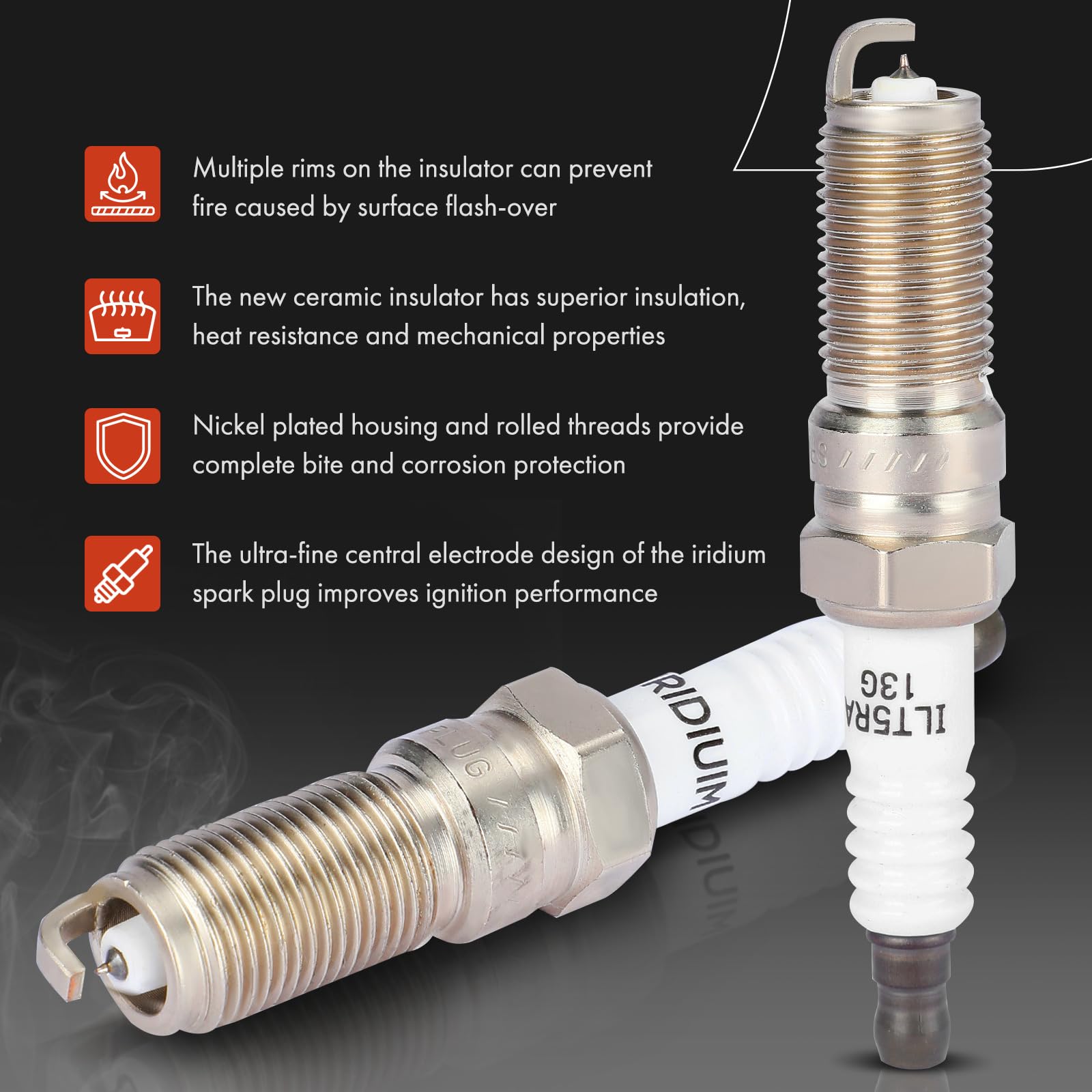 A-Premium Set Of 6 Ignition Coil Pack And Iridium Spark Plugs Compatible With Chevy Trailblazer Colorado Gmc Canyon Envoy Xl Xuv