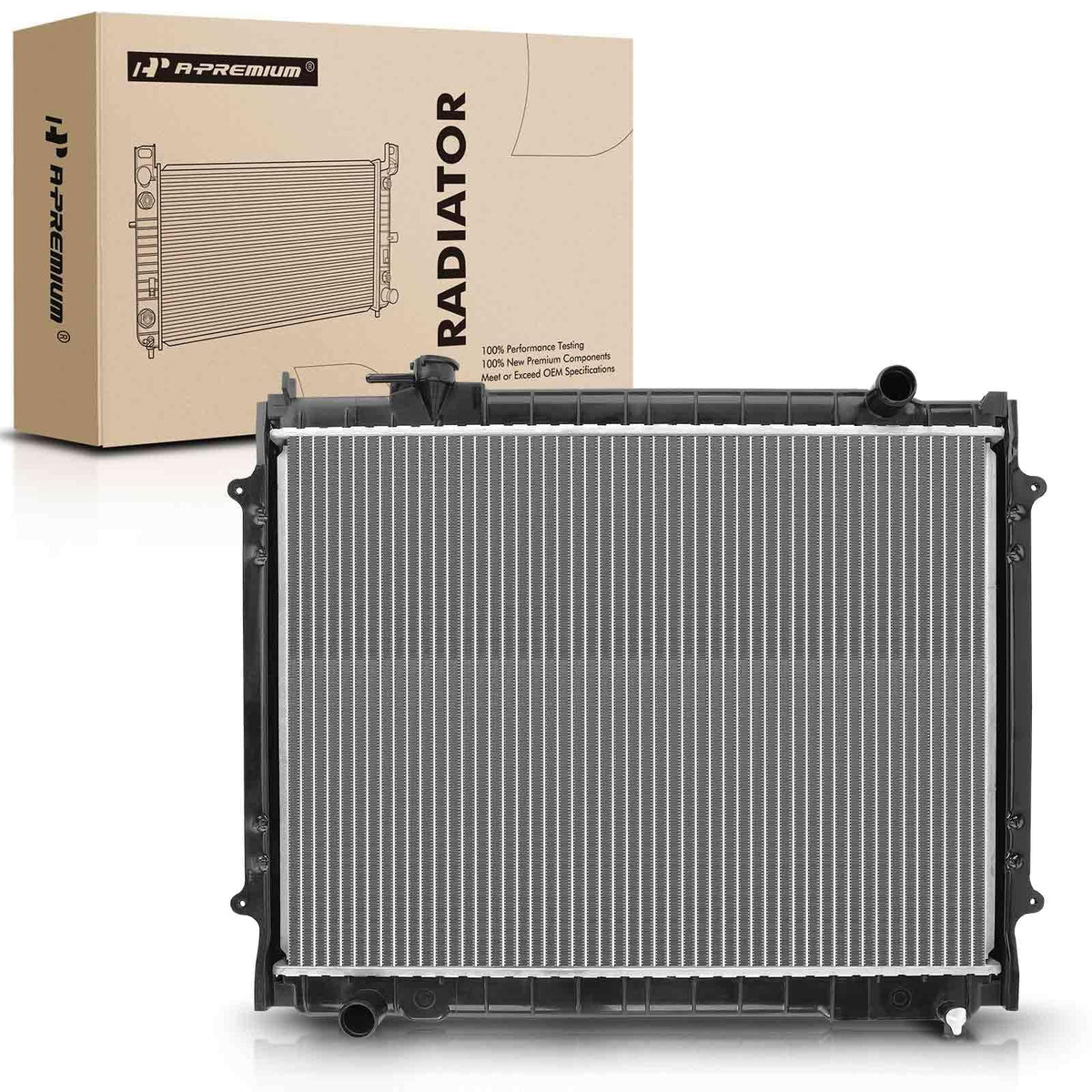A-Premium Engine Coolant Radiator Assembly Compatible with Toyota Tacoma 1995 1996 1997 1998 1999 2000 2001 2002 2003 2004, 2.4L