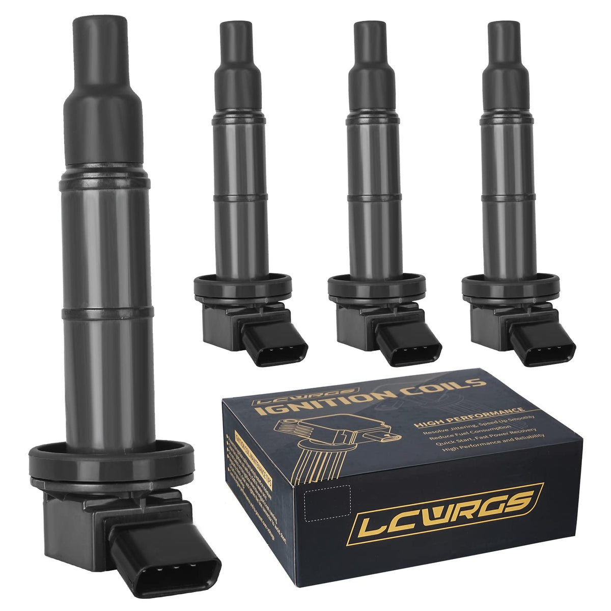 4Pcs Ignition Coils For 2002 2003 2004 2005 2006 2007 2008 2009 2.4L Toyota Camry Matrix Rav4 Solara Highlander Scion Tc Xb Lexu