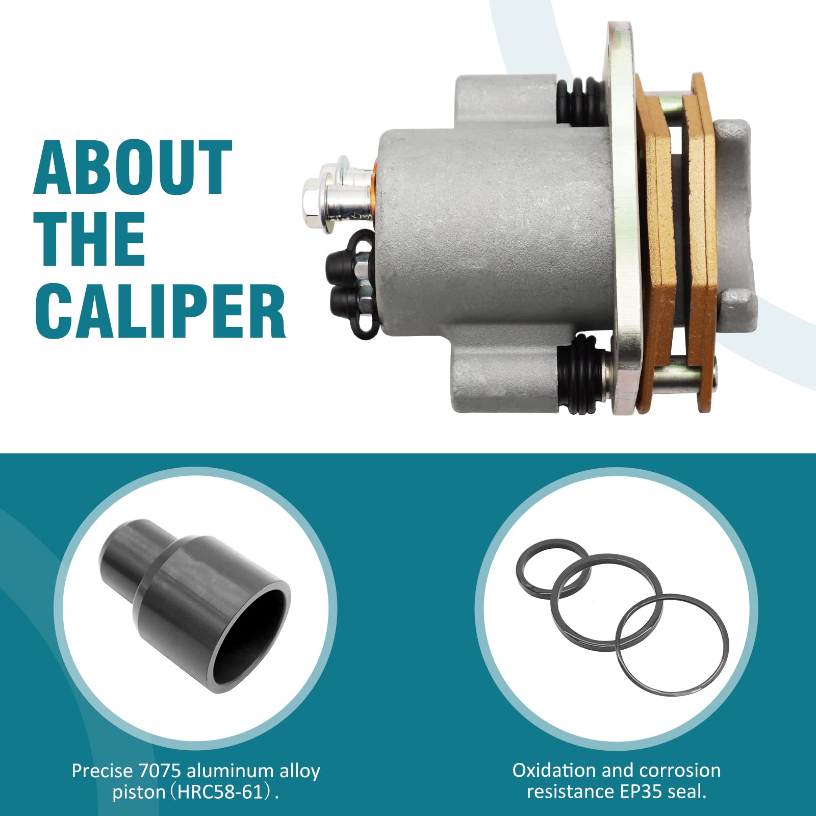 1911415 Rear Brake Caliper Assembly For Polaris Sportsman 400 450 500 570 800 Farmhand 450 Hawkeye 325 400