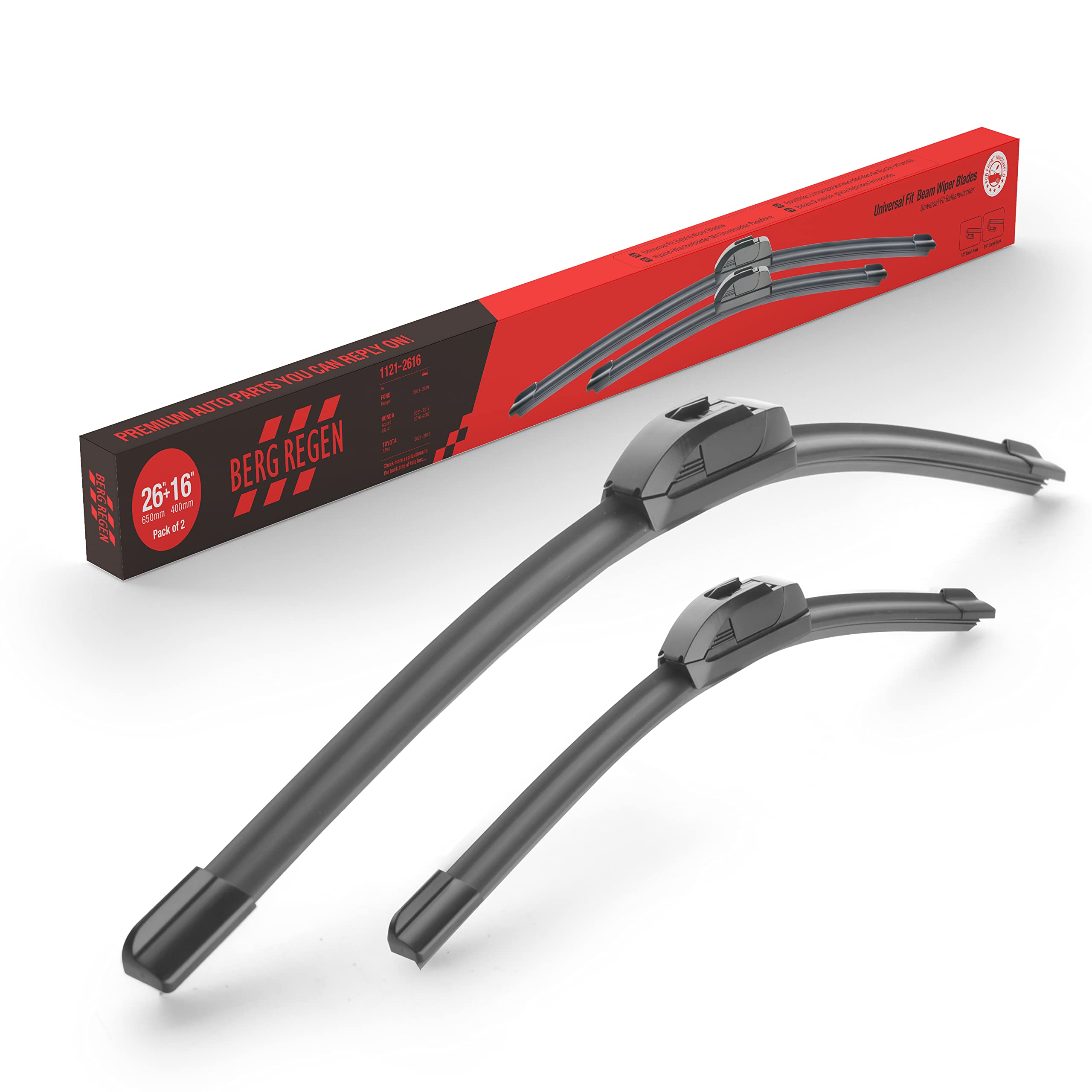 Oem Quality Performance Premium Beam Windshield Wiper Blades 26 And 16,All-Season Auto Replacement Windshield Wiper Blades,Fit T