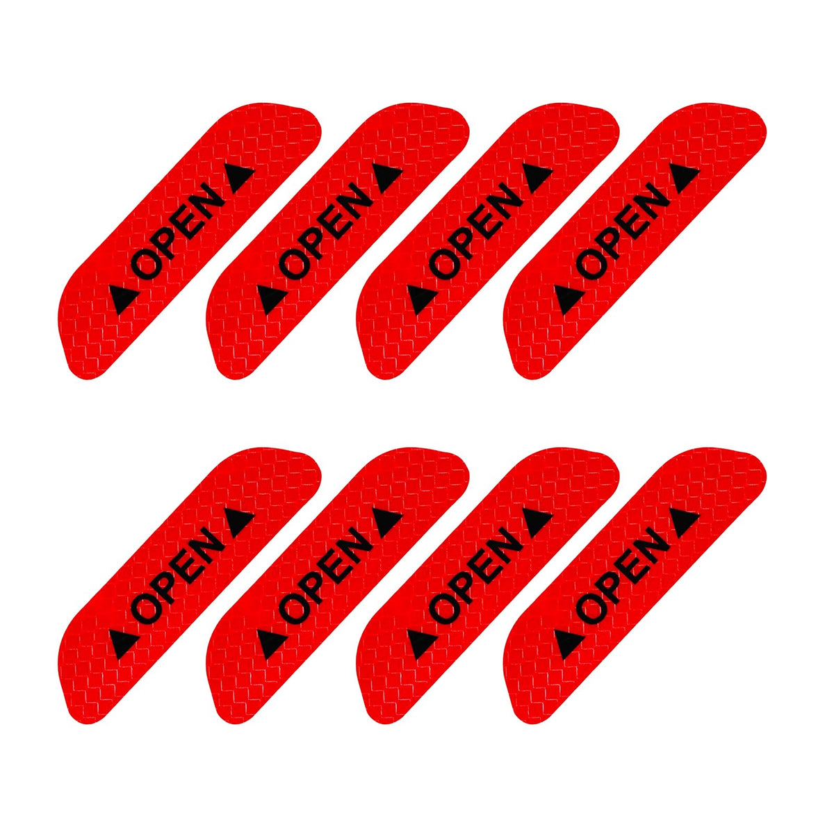 Ziciner 8 Pcs Car Door Open Reflective Stickers, Night Visibility Safety Warning Auto Anti-Collision Protective Strip, Universal