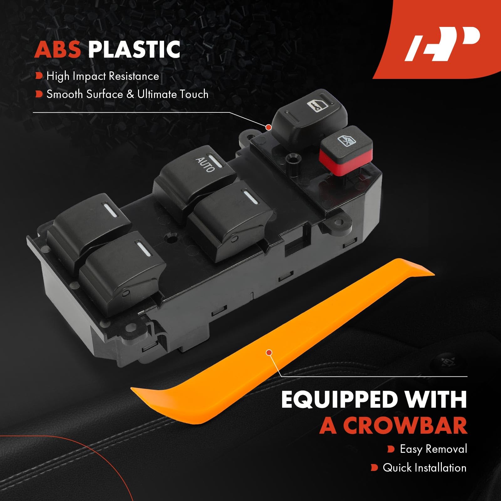 A-Premium Power Master Window Switch Compatible with Honda CR-V 2007-2011 Sport Utility, Front Left Driver Side, Replace # 35750SWAK01