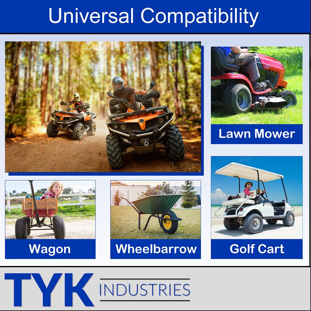 TYK Industries ATV Inner Tube 26x8-12, Replacement UTV Tire Tube for 26x9-12, 26x10-12 with TR6 Metal Valve Stems by TYK Industr