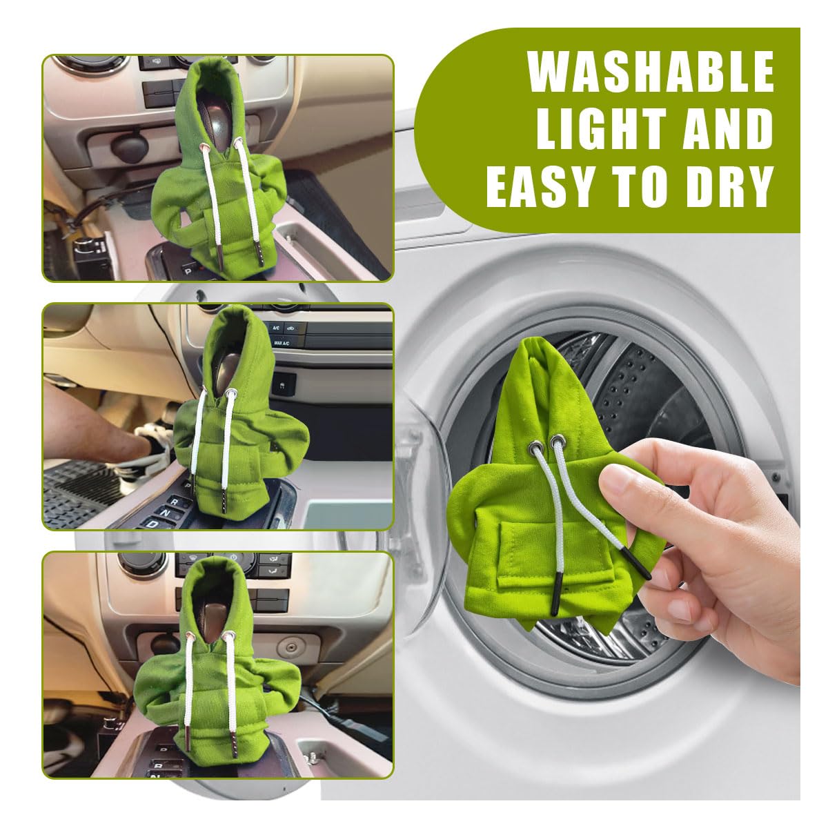 Joycourt Car Gear Shift Hoodie, Fashionable Gear Shift Knob Cover, Mini Hoodie For Auto Shifter, Auto Interior Cute Gadgets, Uni