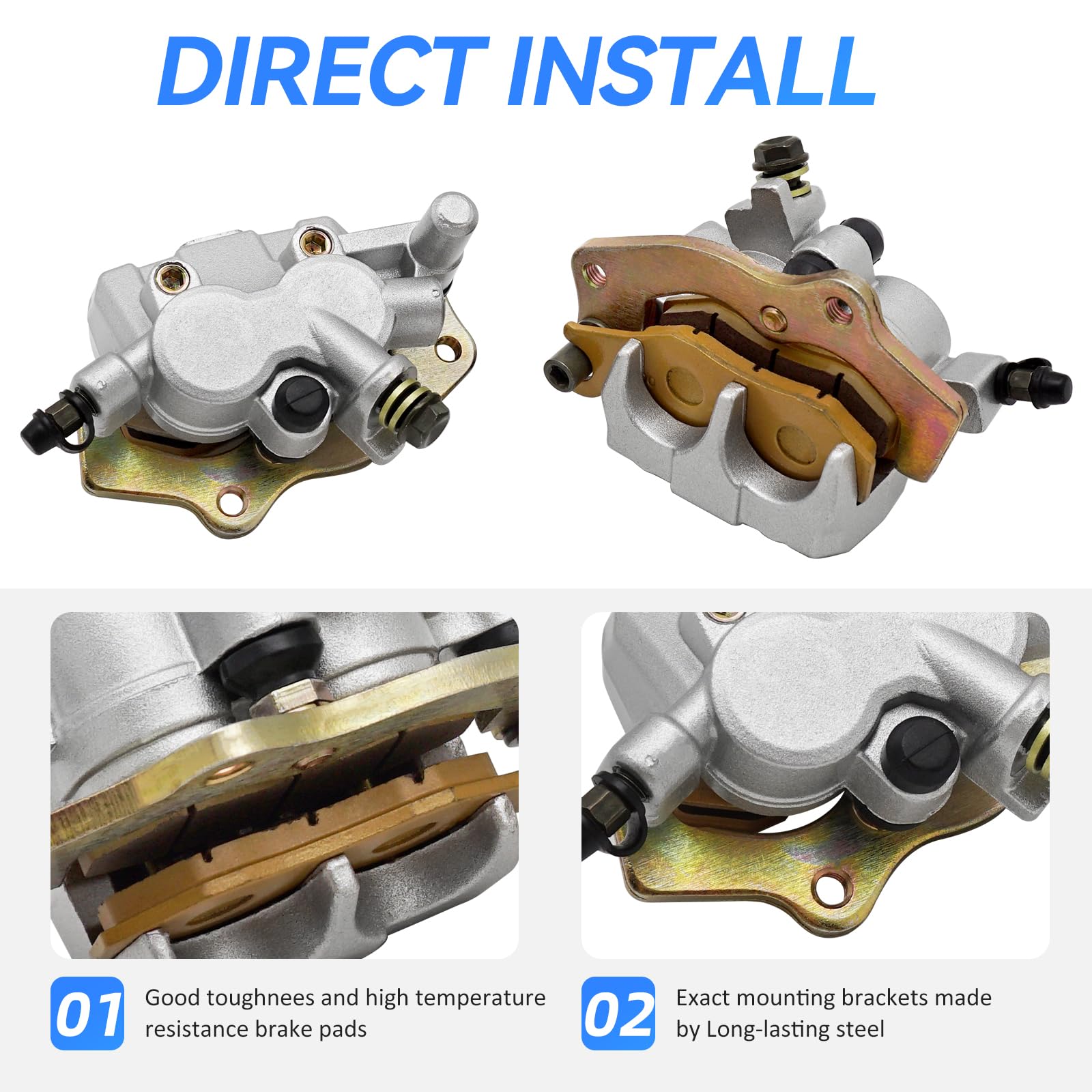 M Mati Front Left Right Brake Calipers & Pads For Kawasaki Teryx 800 Krf800 Teryx4 750 800 Krt 750 800 43080-0165 43080-0166