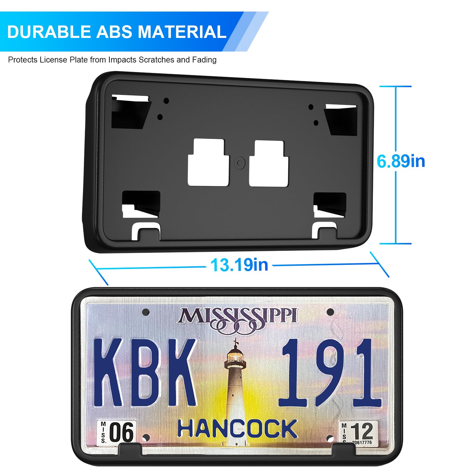 License Plate Frame for 2021 2022 2023 Ford F150 Accessories- Front Bumper License Plate Bracket Holder 3.3L 5.0L ML3Z-17A385-AB
