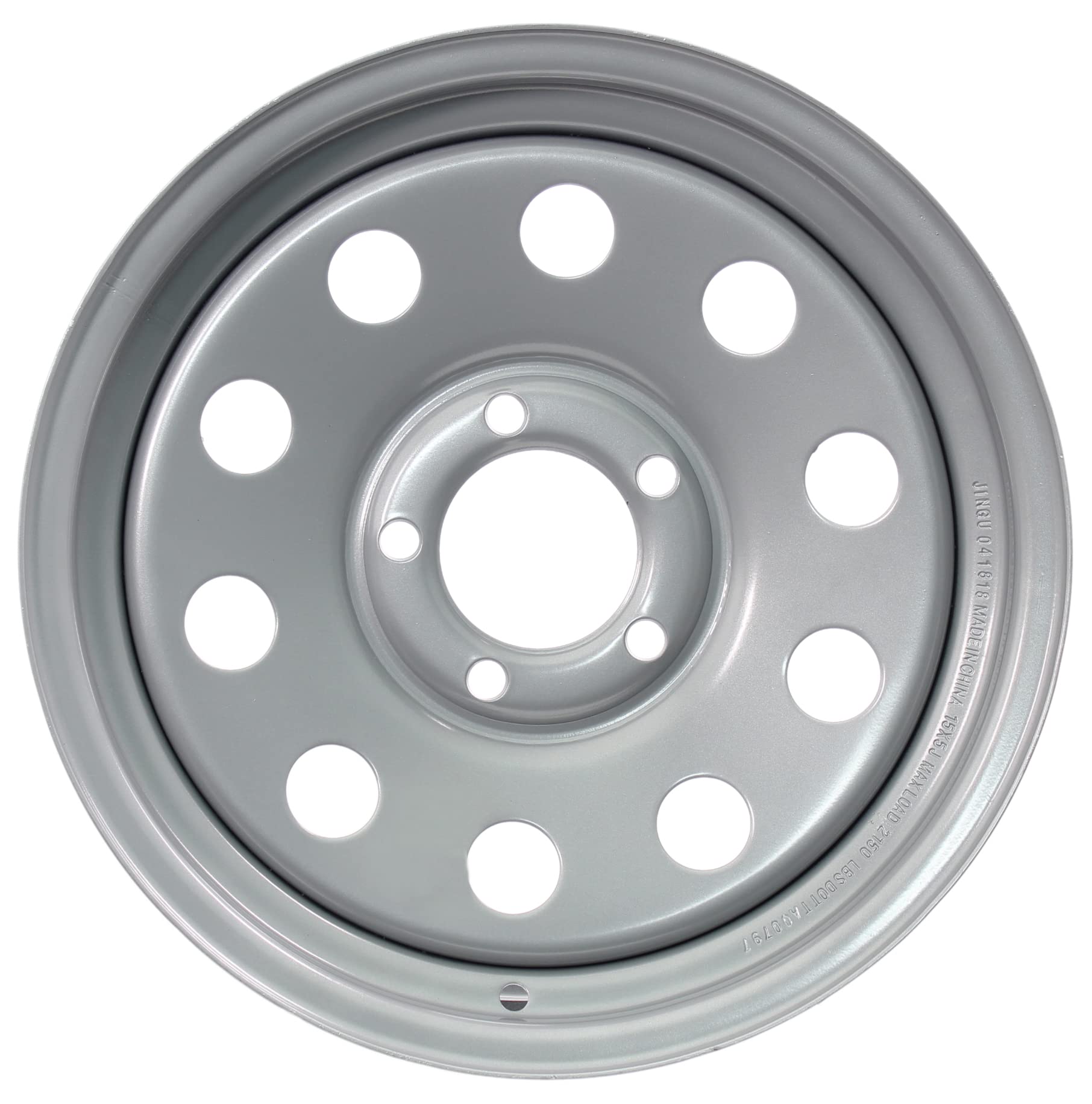eCustomrim Trailer Wheel Rim 15X5 15 5 Lug On 4.5 Center Silver Modular