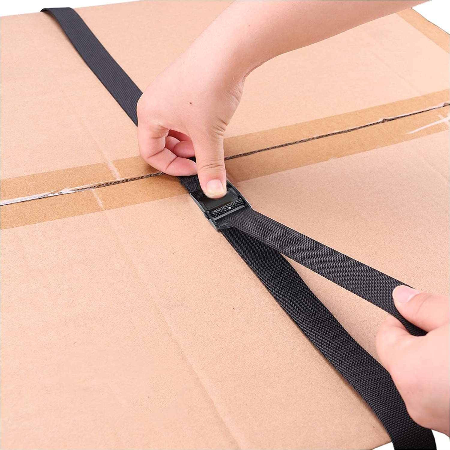 4 Pack Tie Down Straps,5ft x 1'' Lashing Straps with Adjustable Buckle Heavy Duty Secure Straps up to 600 lbs for Cargo, Luggage