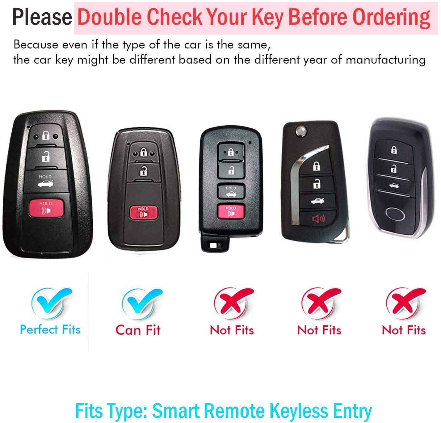 Sindeda Compatible With Toyota Key Fob Cover With Leather Keychain,Soft Tpu Full Cover Protection,Key Fob Case For Rav4 Camry Avalon Corolla Highlander C-Hr Prius Smart Remote,Key Fob Shell-Silver