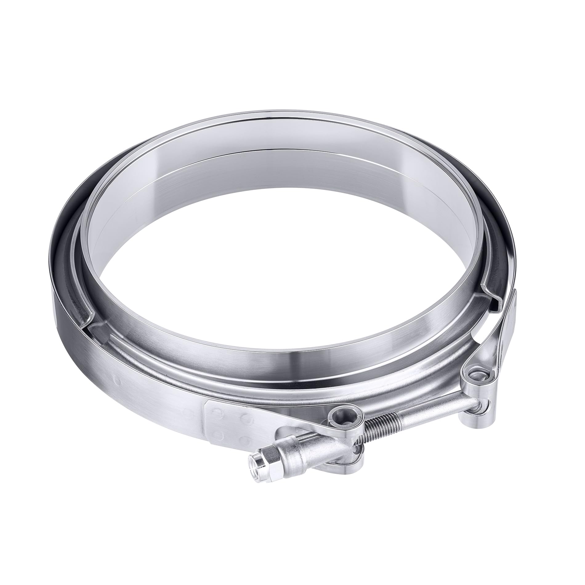 EVIL ENERGY V Band Clamp with Flange Male Female Stainless Steel (1, 6.0)