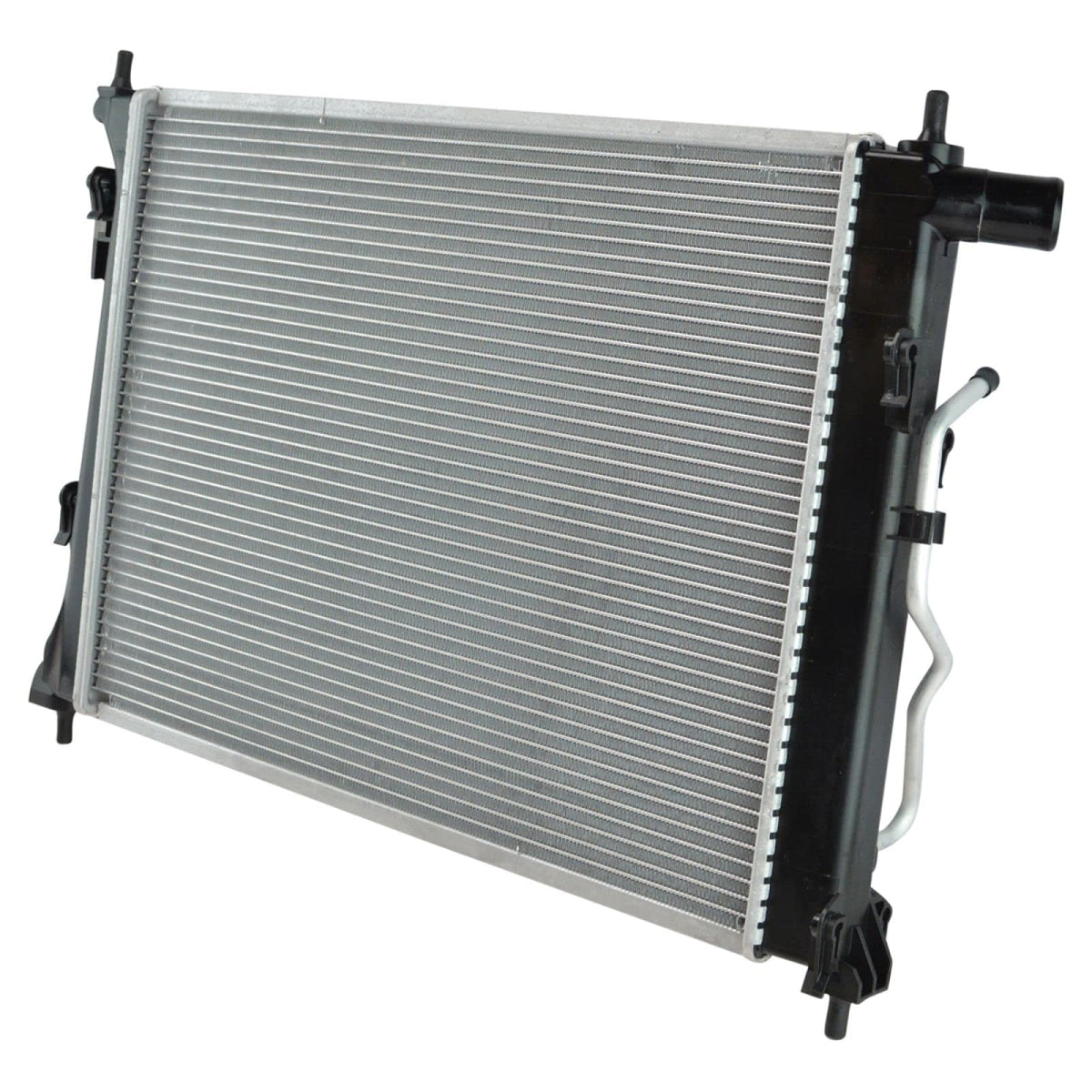 Trq Radiator Assembly Aluminum Core Compatible With 12-17 Hyundai Accent 12-15 Veloster Kia Rio Cu13252 Cu13253 Hy3010174