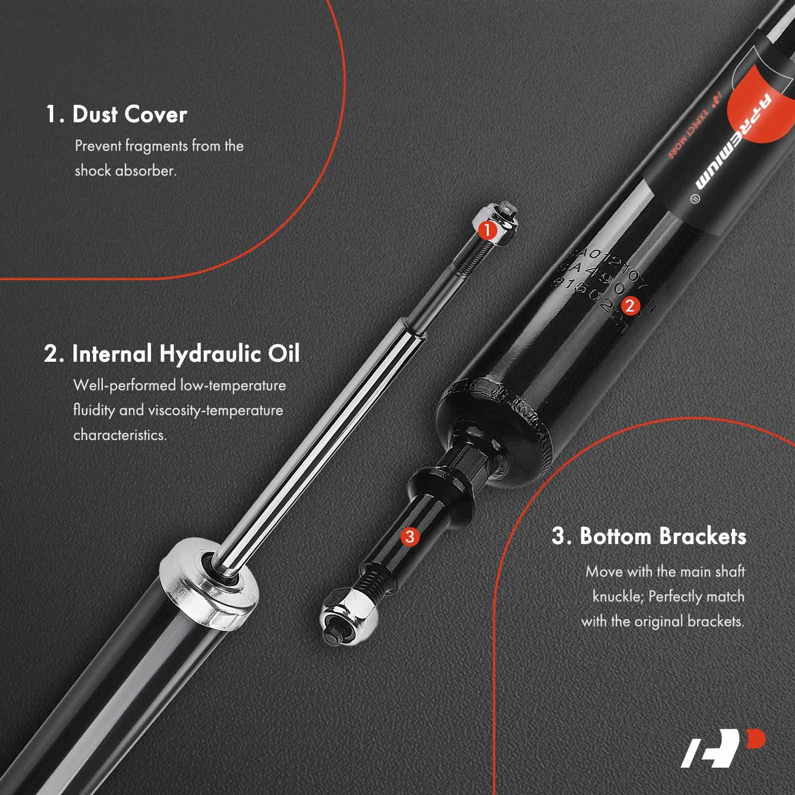 A-Premium Rear Pair (2) Strut Shock Absorber Compatible With Bmw 128I 135I 2008-2013 325I 2006 328I 335I 2007-2013 330I 335D 335Is