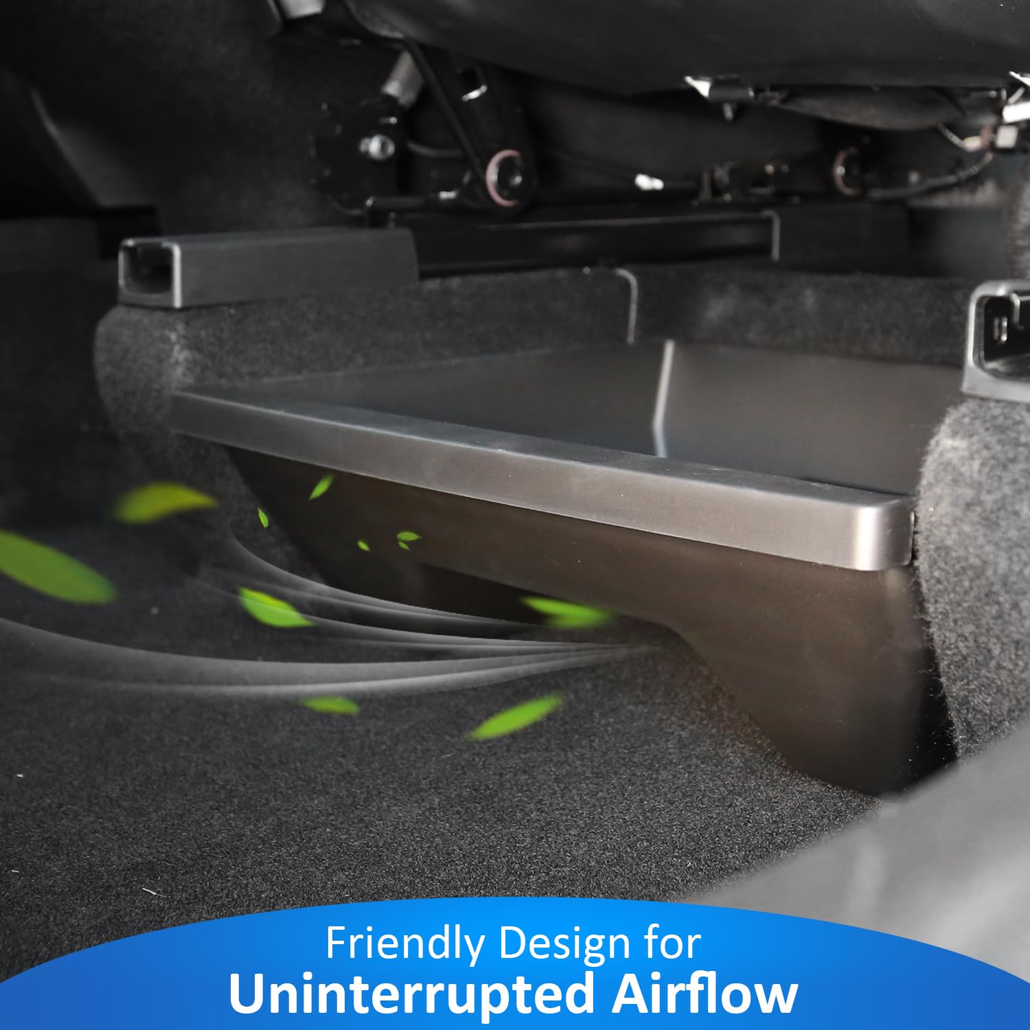 Geedar Under Seat Storage Box Organizer For Tesla Model Y 2025 Refresh (Juniper) - Rear Section, New Model Y 2025 Hidden Storage