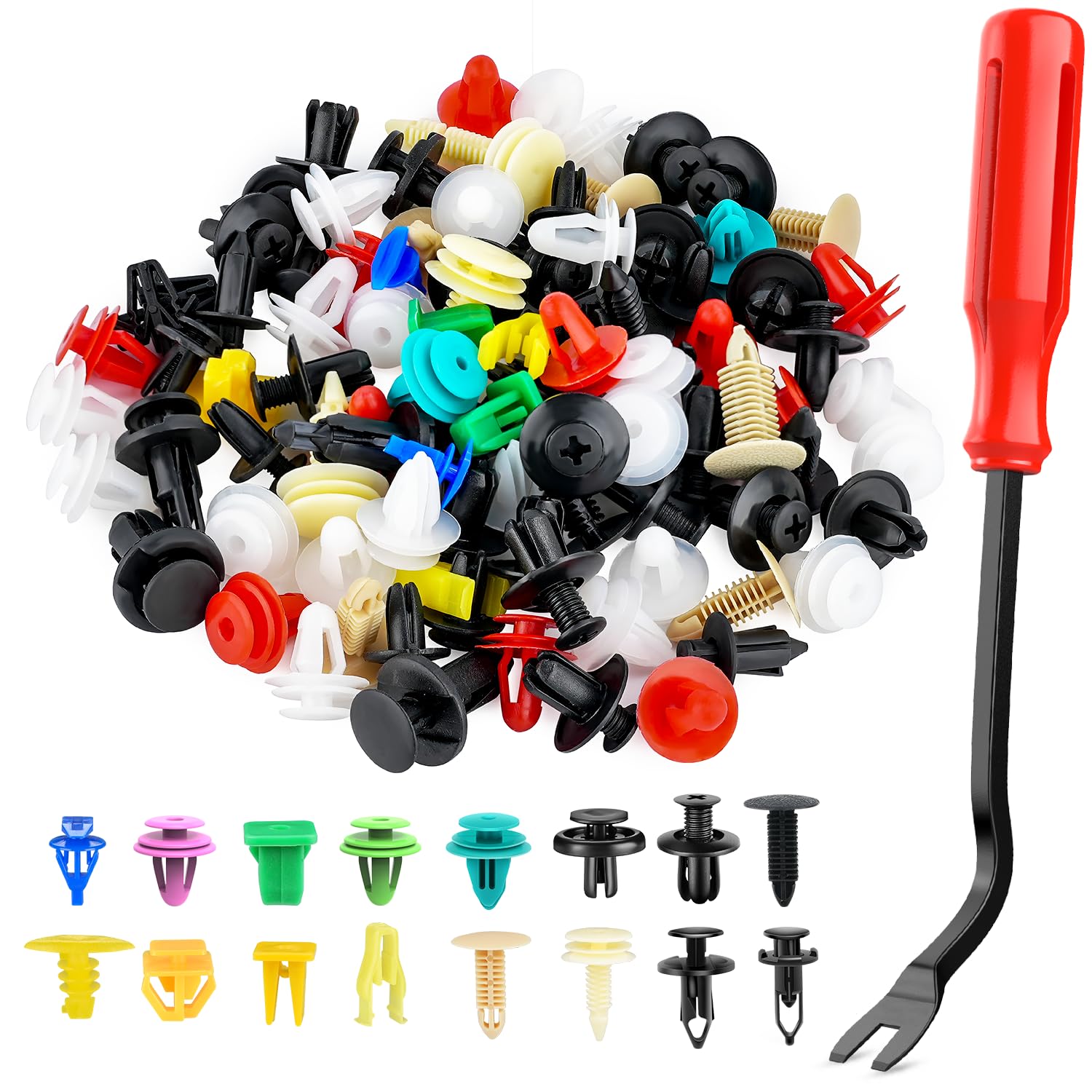 Nilight 501Pcs Universal Car Clips Mixed Auto Bumper Fender Trim Door Shield Engine Retainer Rivet Push For Gm Ford Chrysler Toy
