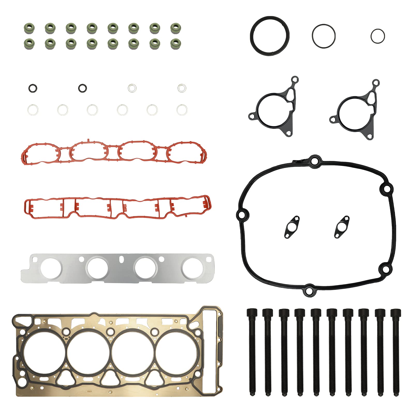 Head Gasket Bolts Set For 2009 2010 2011 2012 For Audi A4 Quattro For Audi A5 Quattro For Audi Q5 For Audi Tt 2008-2013 For Audi