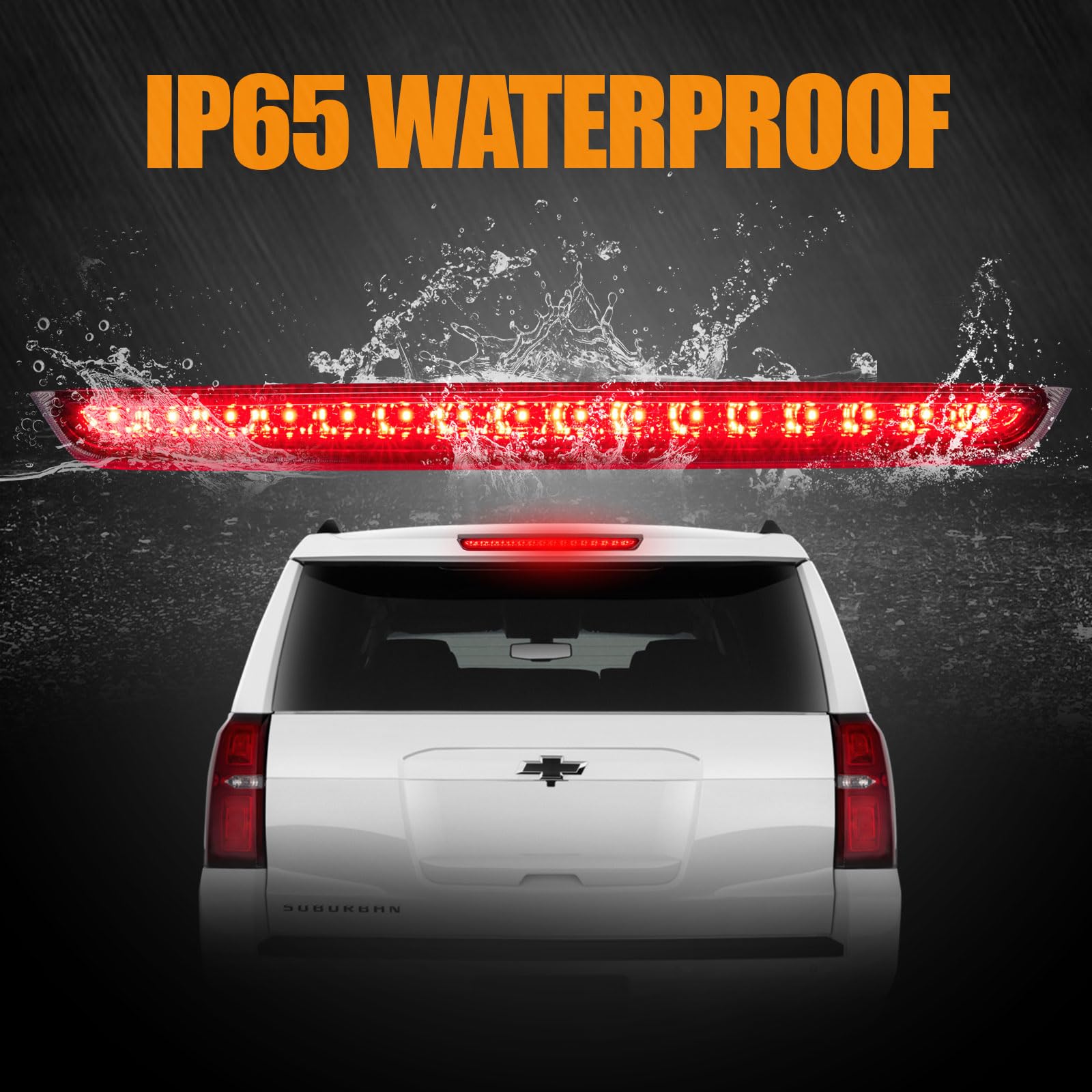 Cxdar Third 3Rd Brake Light Led For 2007-2014 Chevy Tahoe Suburban/Gmc Yukon, High Mount Rear Brake Lights Assembly For 07-14 Yu