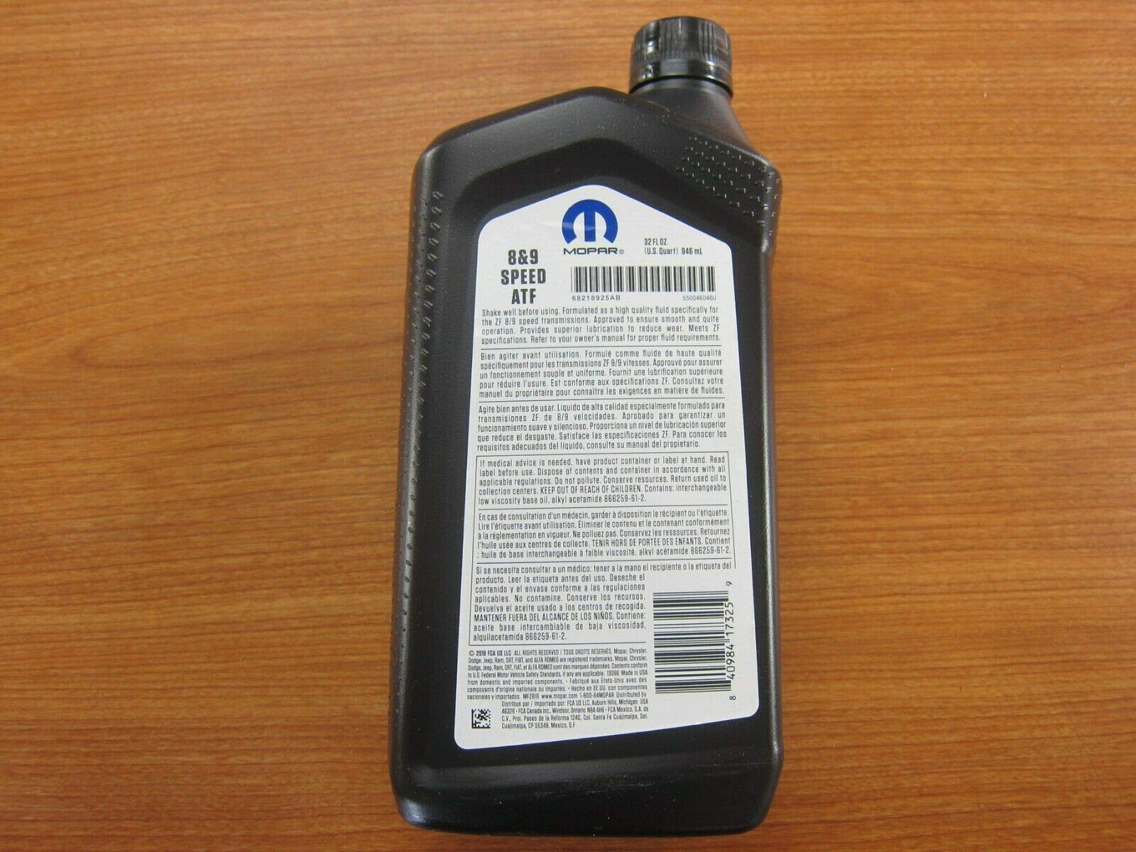 Mopar 8 & 9 Speed Automatic Transmission Fluid - 7 Quarts for Chrysler Dodge Jeep Ram Vehicles