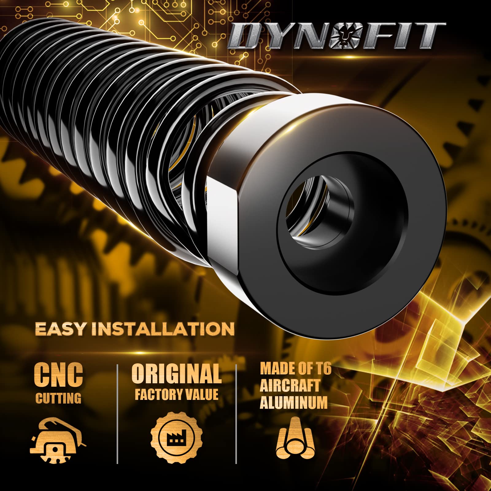 Dynofit Front leveling kit fit 1981-1996 F150 2WD, 1999-2022 F-250, F-350 Super Duty 2WD,2000-2005 Excursion 2WD, 2'' Lift Sprin