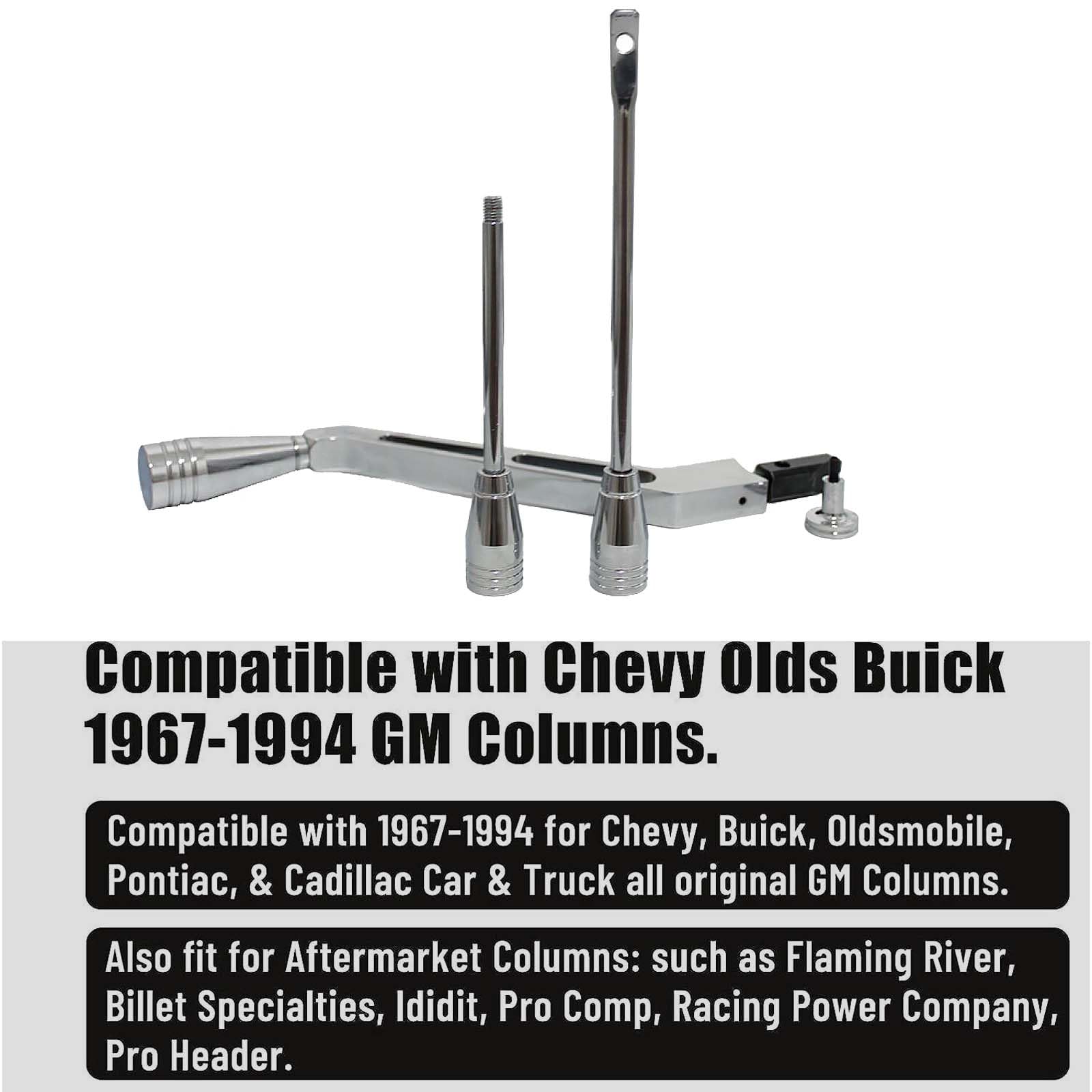 Bst Bssp Polished Billet Aluminum Column Shifter Lever,Turn Signal, Lever Hazard Boots & Tilt Kit For 1967-1994 Gm Columns Chevrolet Buick Oldsmobile Pontiac Cadillac